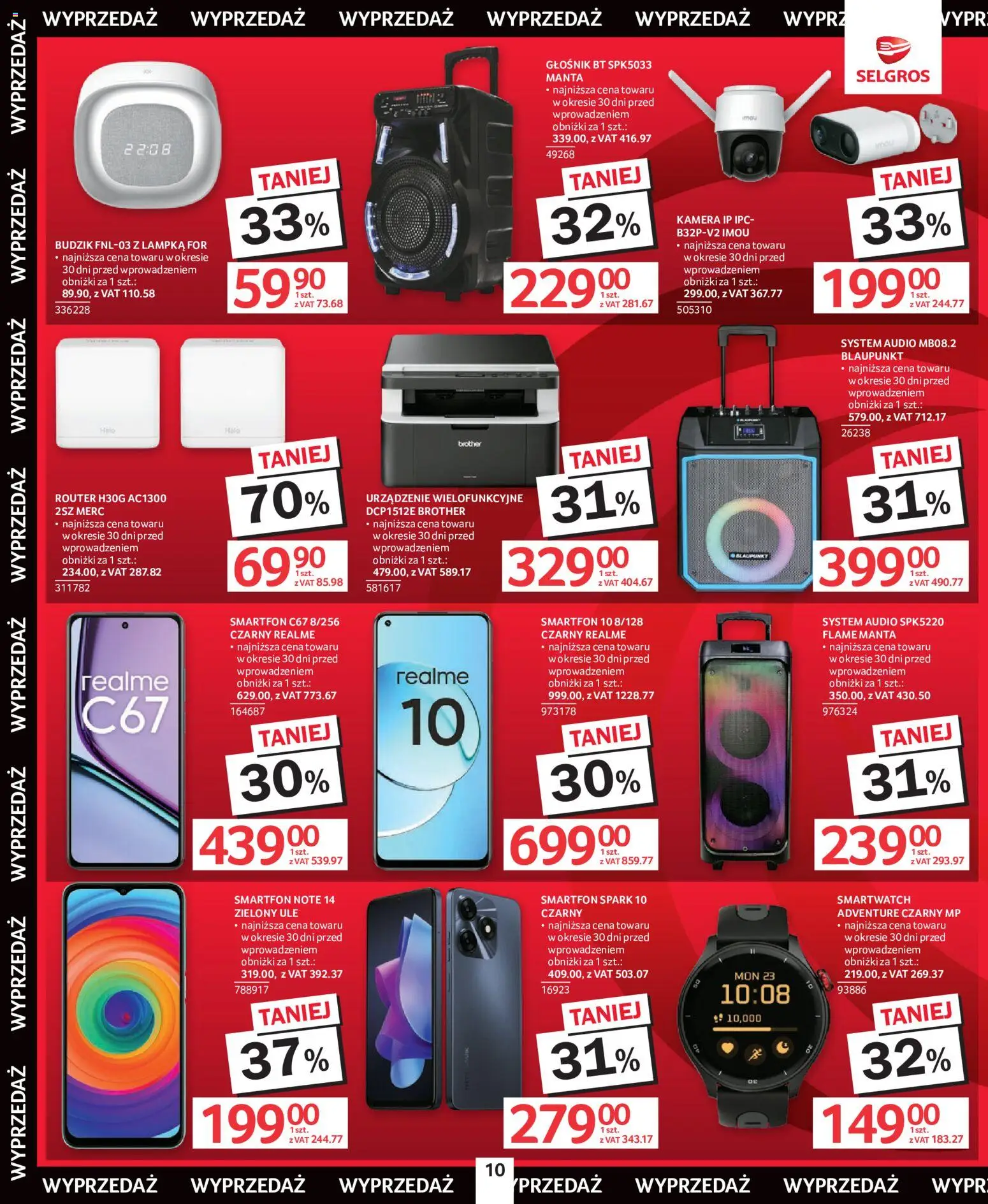 Selgros cash&carry gazetka - Totalna Wyprzedaż od 02.07.2026 | Strona: 10 | Produkty: Smartfon, Głośnik, Smartwatch, Router