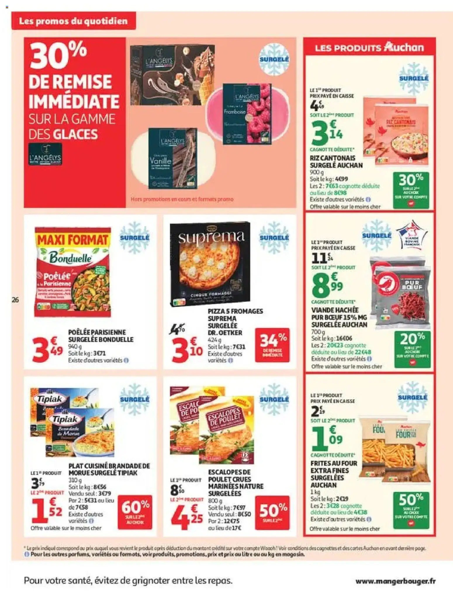 {H1} | Page: 26 | Produits: Glaces, Viande hachée, Morue, Pizza