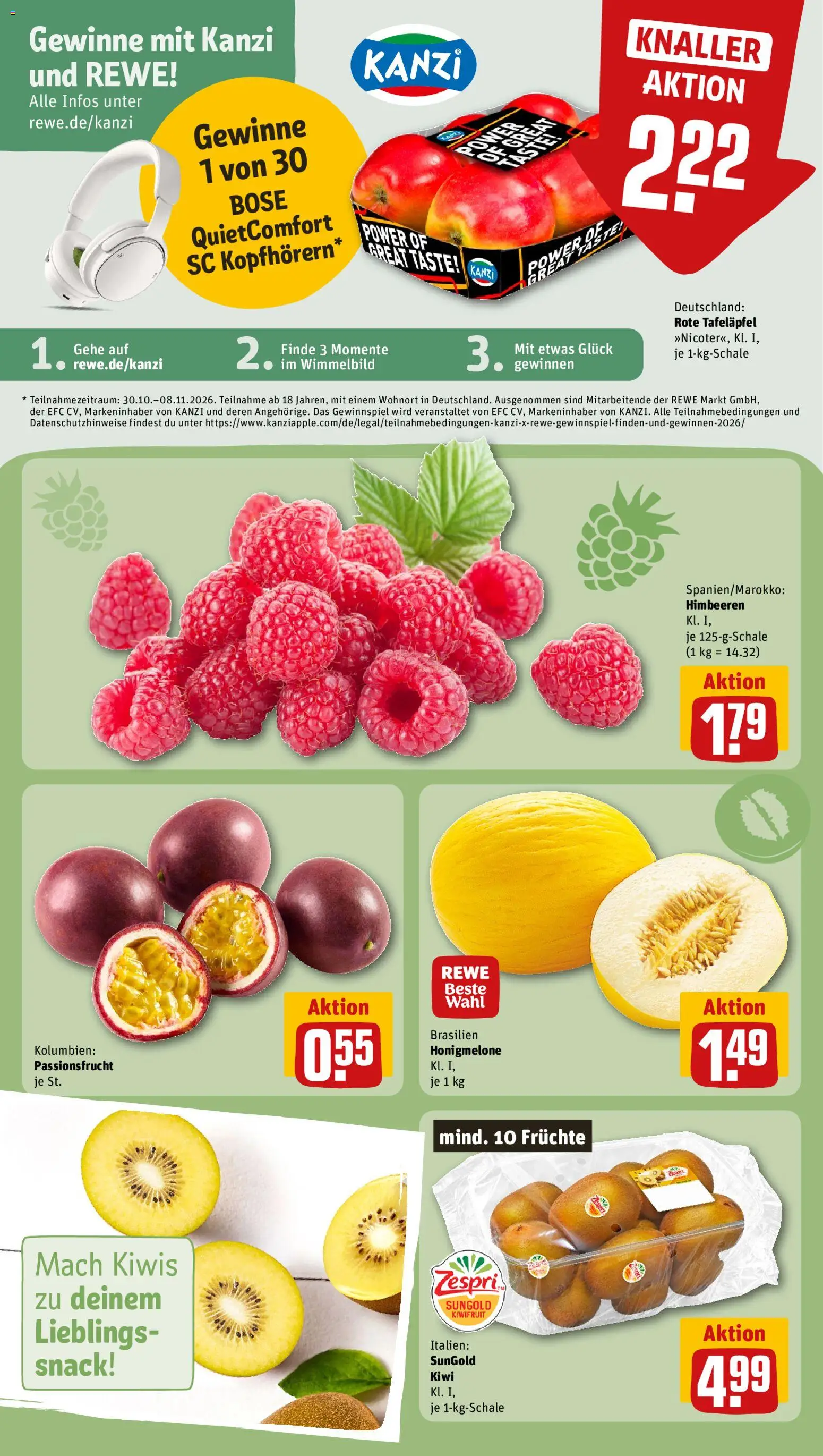 Rewe ihr Kaufpark Prospekt – gültig ab 02.11.2026 | Seite: 4 | Produkte: Himbeeren, Honigmelone