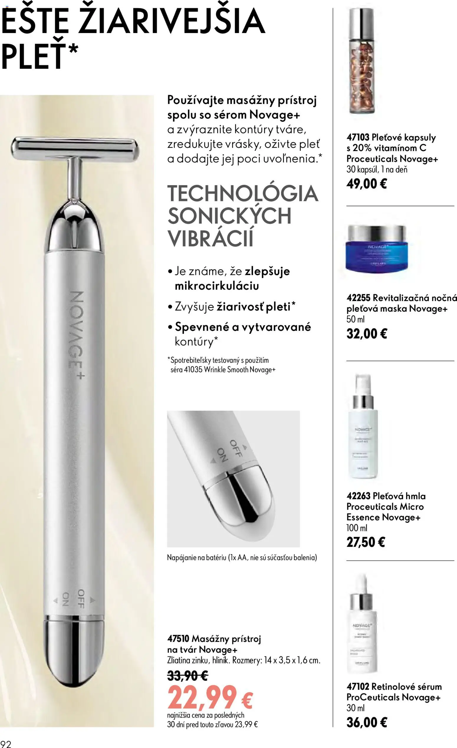 Nové Oriflame akcie – leták je platný od 29.07.2026 | Strana: 92 | Produkty: Masážny prístroj, Maska
