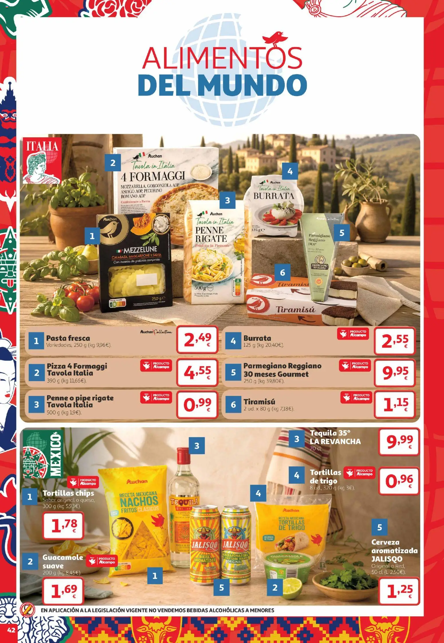 Alcampo folleto Telde │ válido desde el 22/10/2026 | Página: 42 | Productos: Tequila, Pizza, Guacamole, Mascarpone