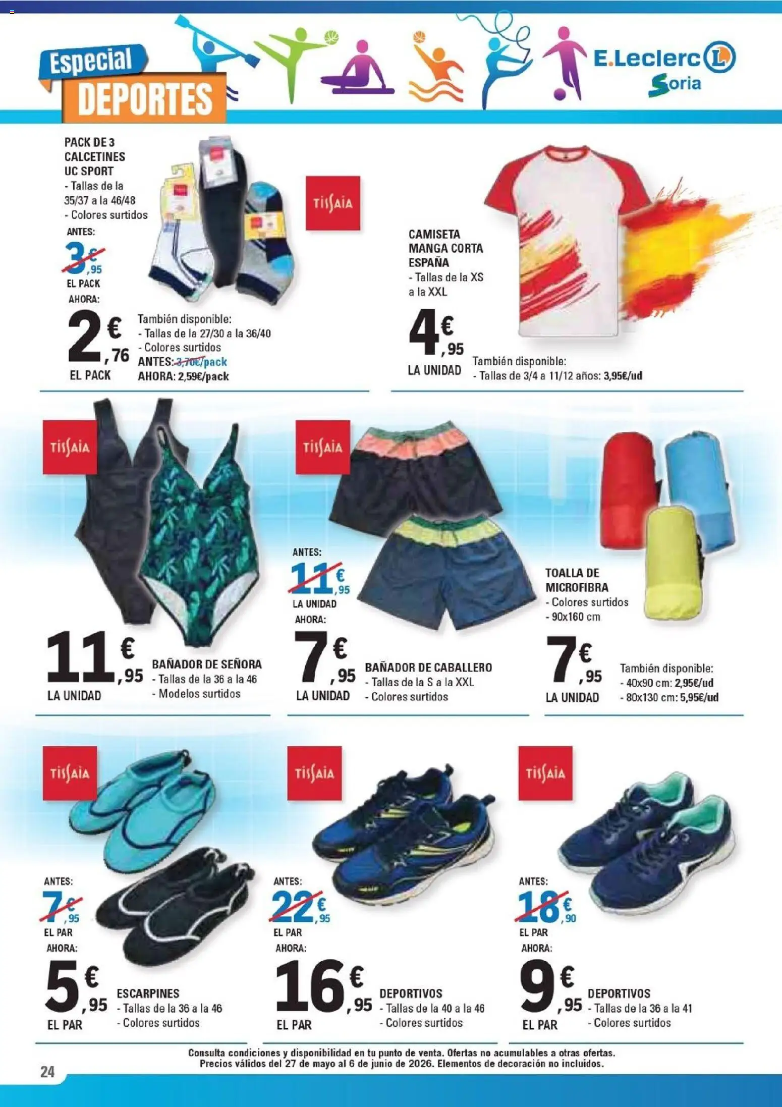 E.Leclerc - Soria │ válido desde el 27.05.2026 | Página: 24 | Productos: Camiseta manga corta