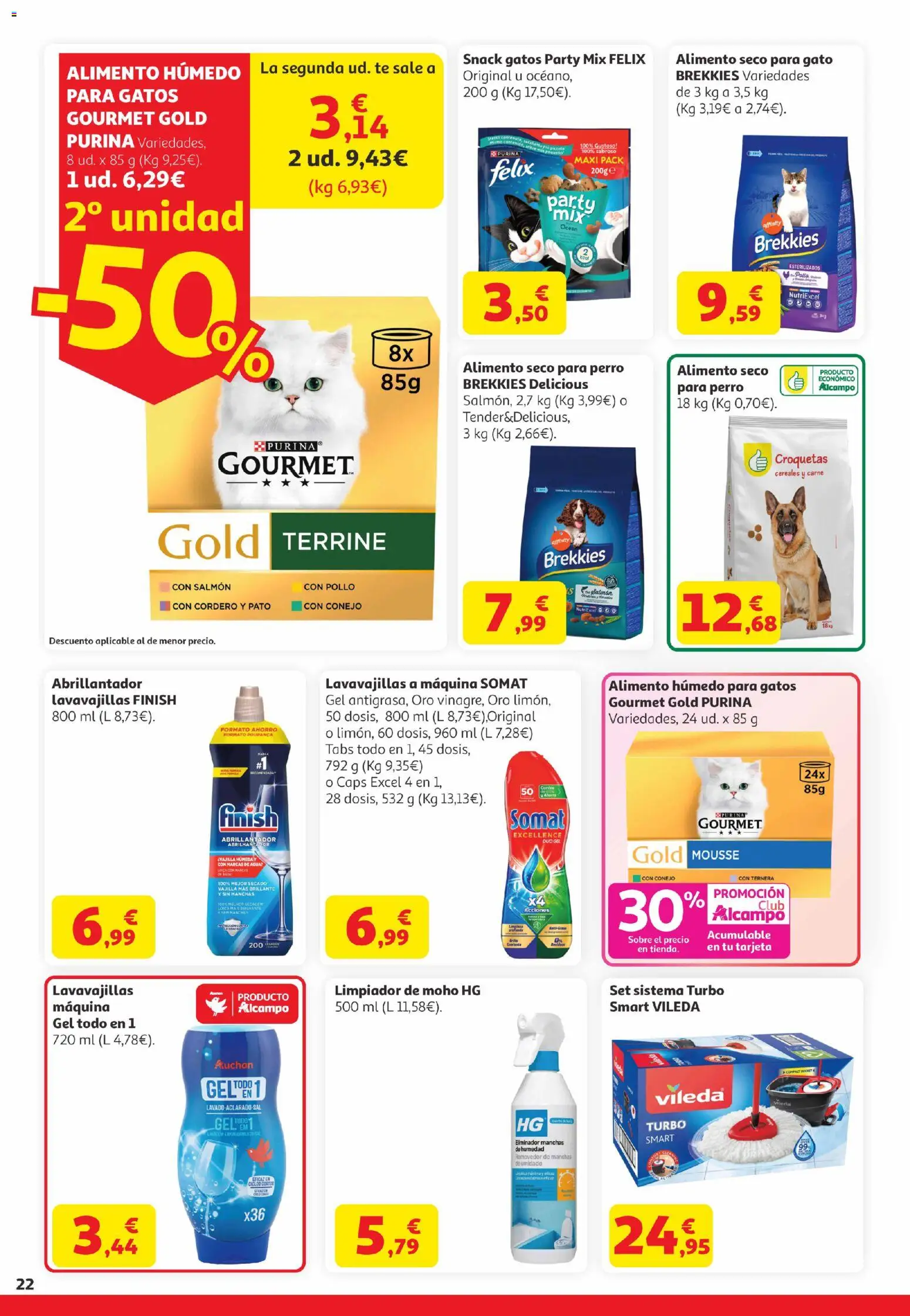 Alcampo Canarias │ válido desde el 21.04.2026 | Página: 22 | Productos: Mousse, Té, Lavavajillas, Croquetas