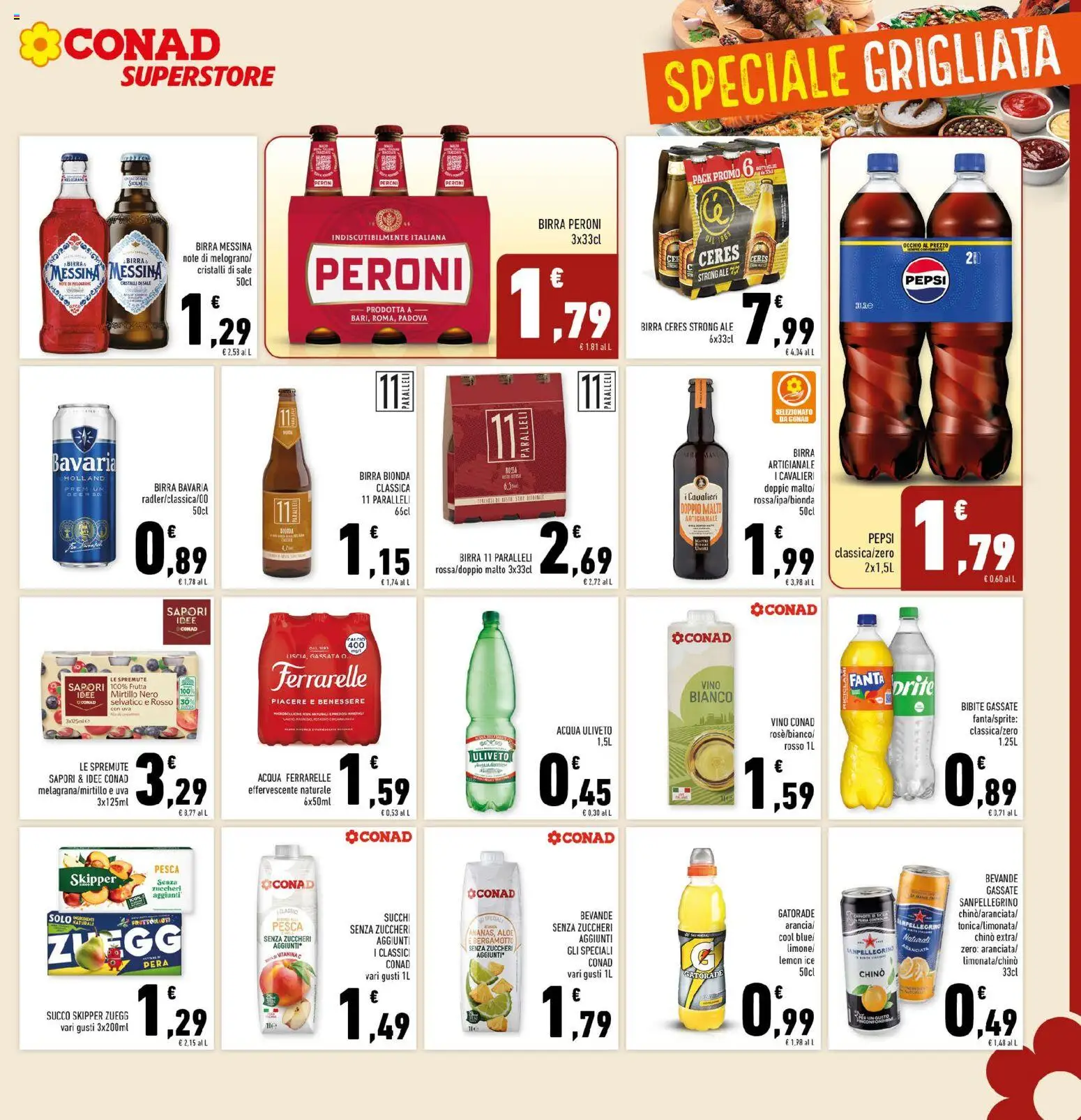 Volantino Conad del 29/07/2026 | Pagina: 15 | Prodotti: Succo, Frutta, Vino, Bibite