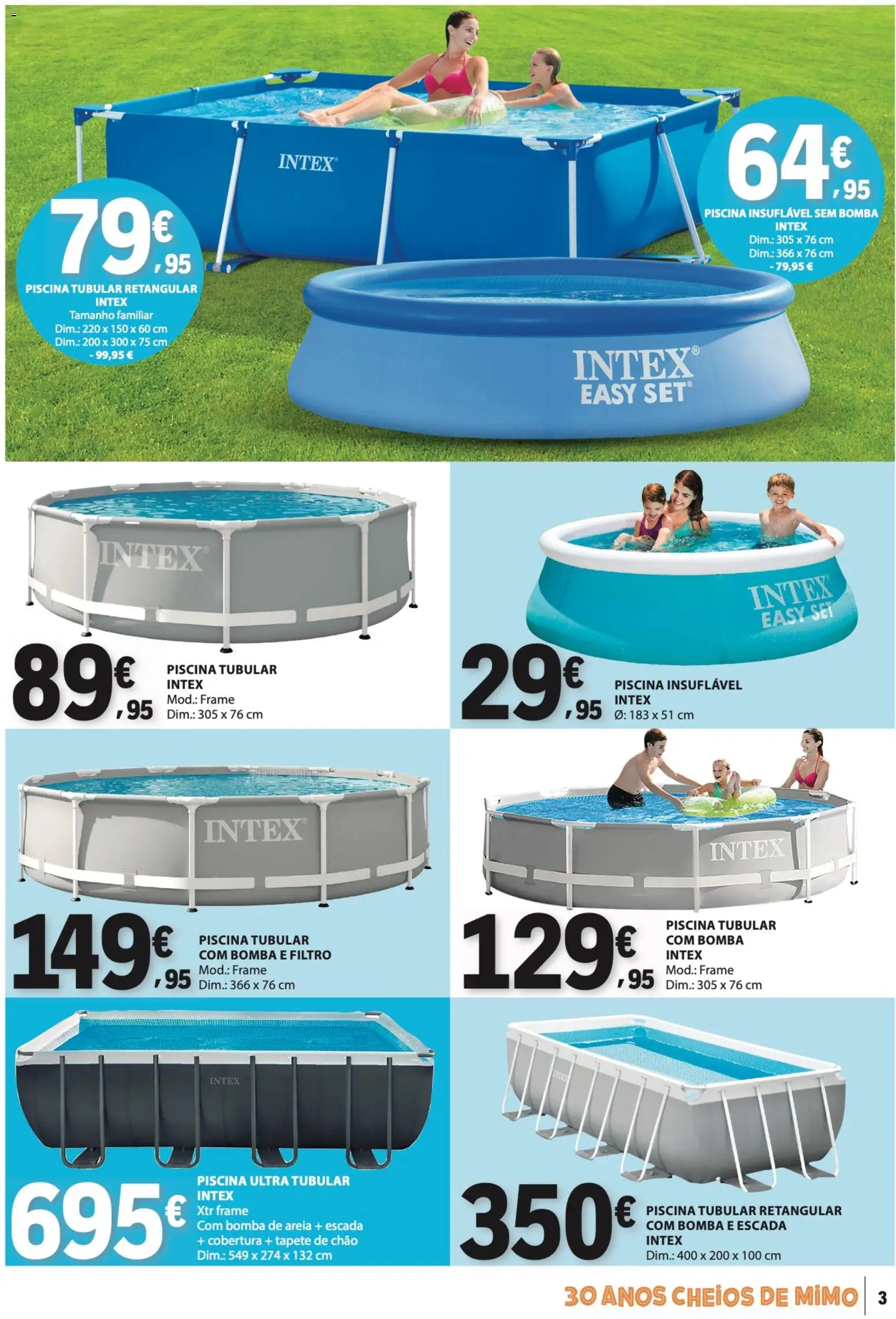 E.Leclerc folheto Não Alimentar │ válido de 04.06.2026 | Página: 3 | Produtos: Piscina, Escada, Areia, Tapete