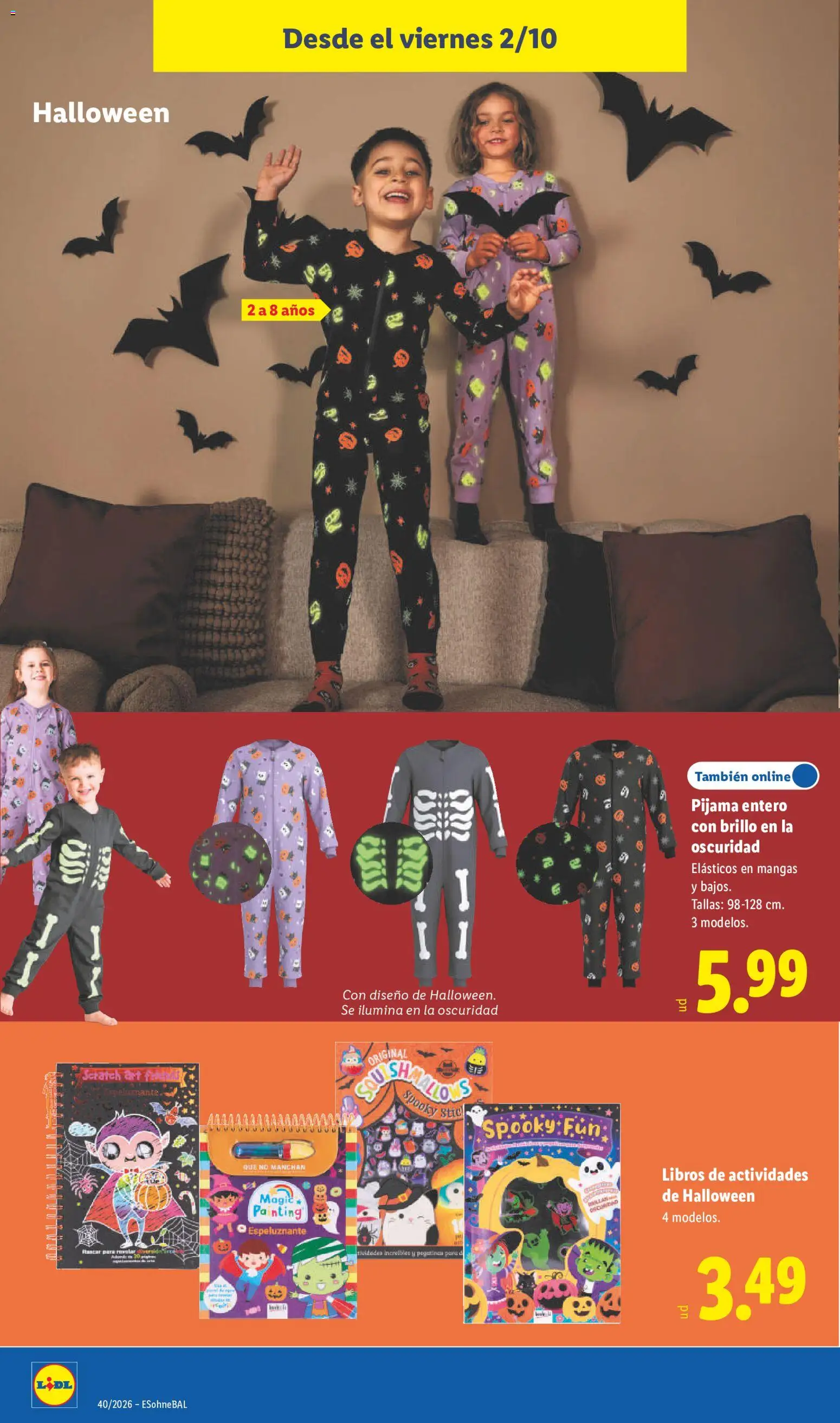 Lidl folleto de bazar │ válido desde el 28/09/2026 | Página: 26 | Productos: Pijama, Libros