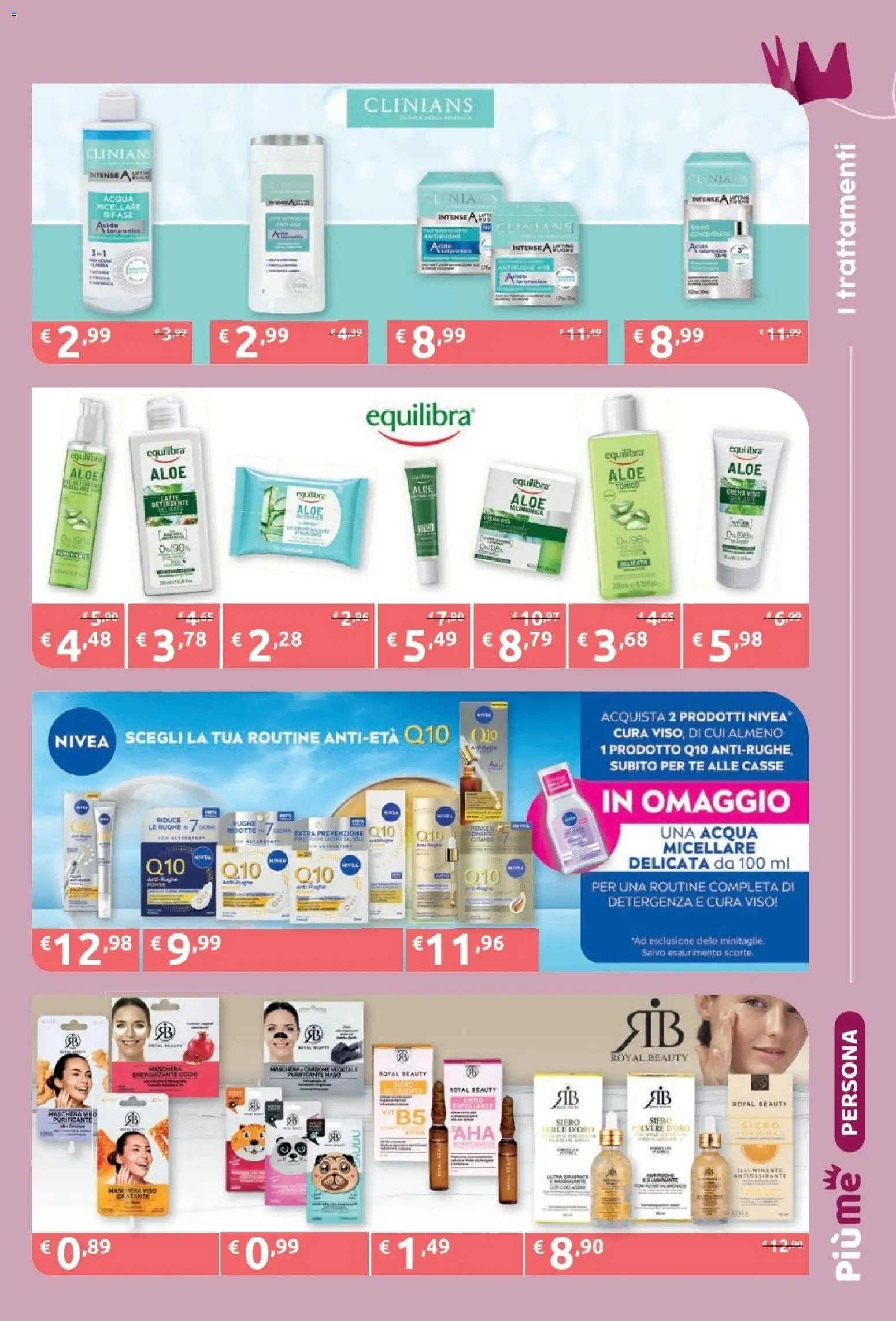 Volantino PiùMe del 26/10/2026 | Pagina: 10 | Prodotti: Crema, Maschera, Maschera viso, Tonico