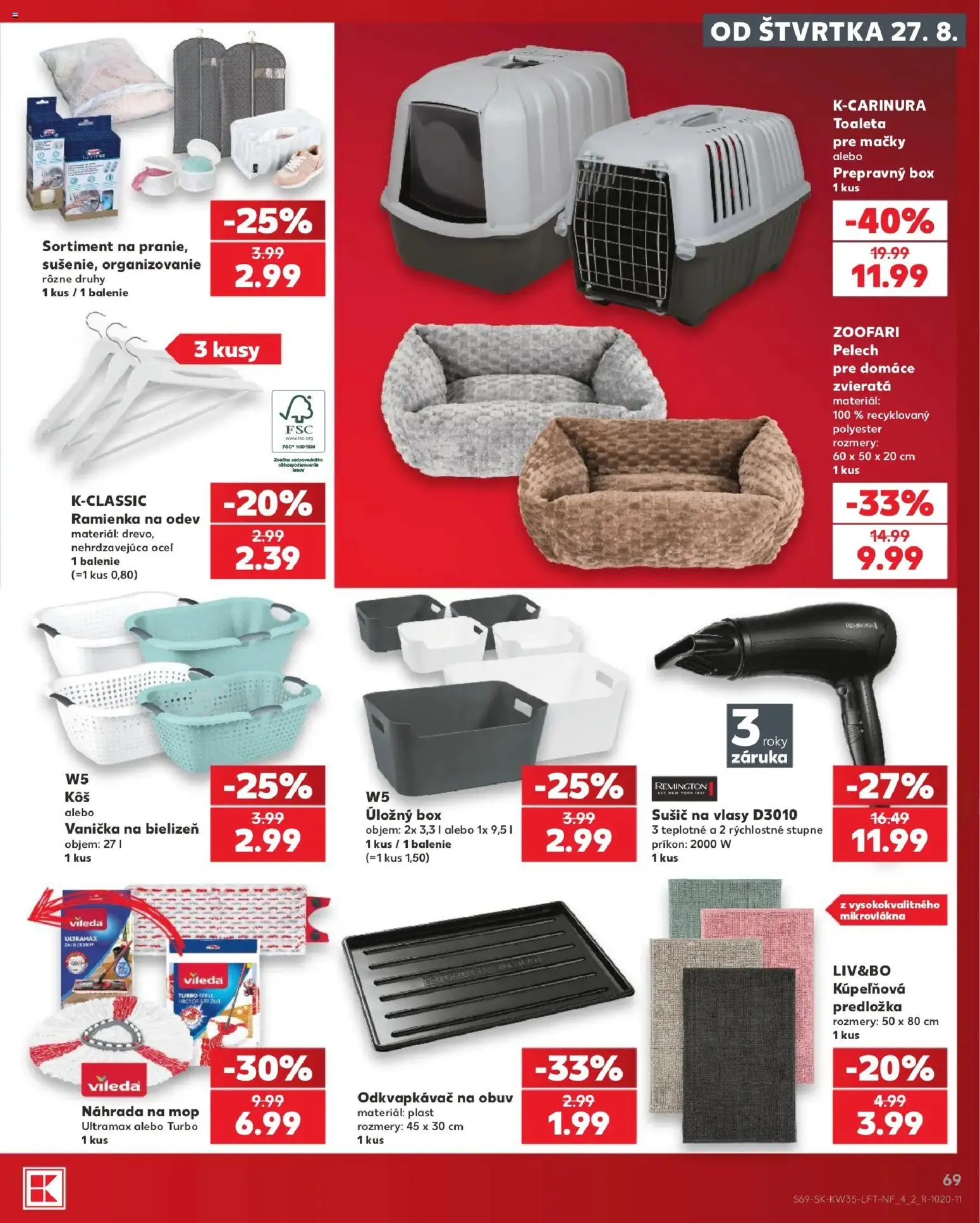 Nové Kaufland akcie – leták je platný od 27.08.2026 | Strana: 69 | Produkty: Mop