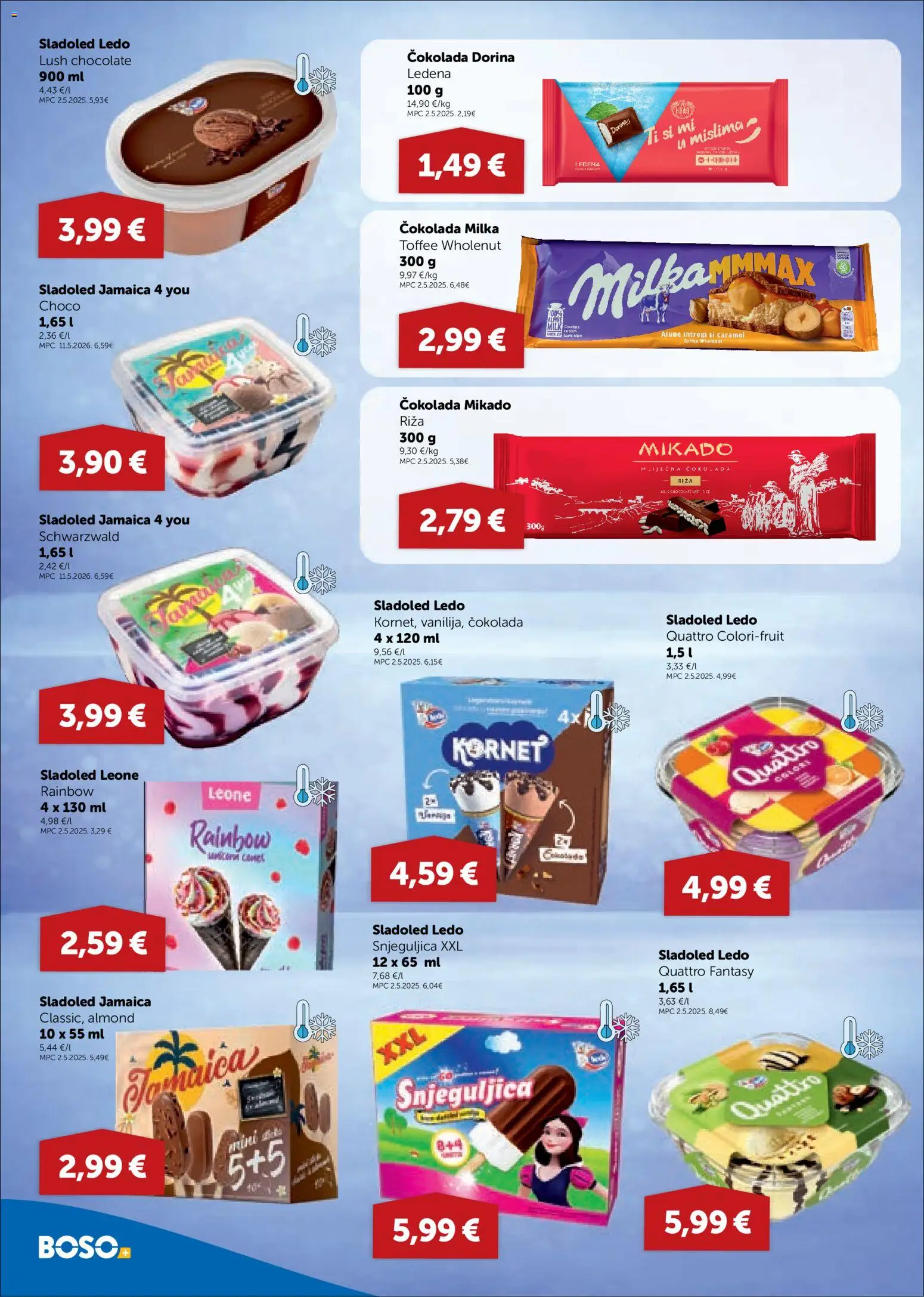 Boso katalog | vrijedi od 06.08.2026 | Stranica: 8 | Proizvodi: Čokolada, Ledo, Sladoled, Kornet