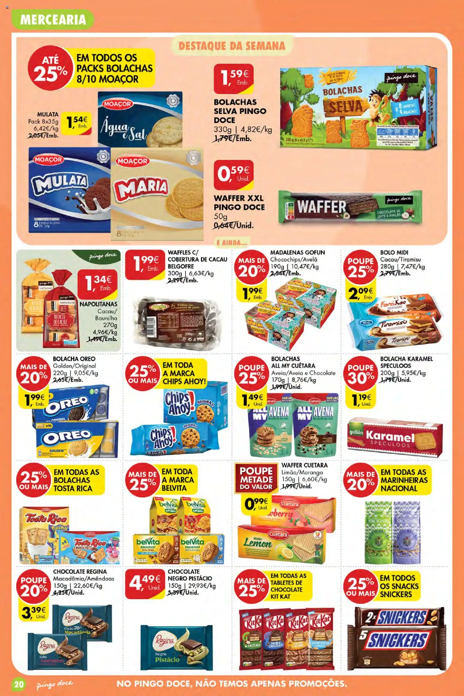 Pingo Doce folheto Poupe Esta Semana Açores │ válido de 15/10/2026 | Página: 20 | Produtos: Baunilha, Mercearia, Leite, Chocolate