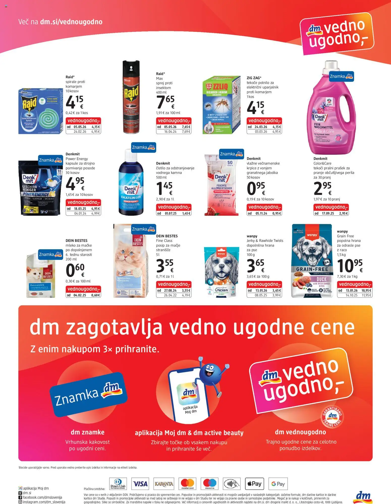 Novi DM Drogerie Markt katalog ponudbe – veljaven od 15.04.2026 | Stran: 4 | Izdelki: Prašek, Pralni prašek, Kos, Mleko