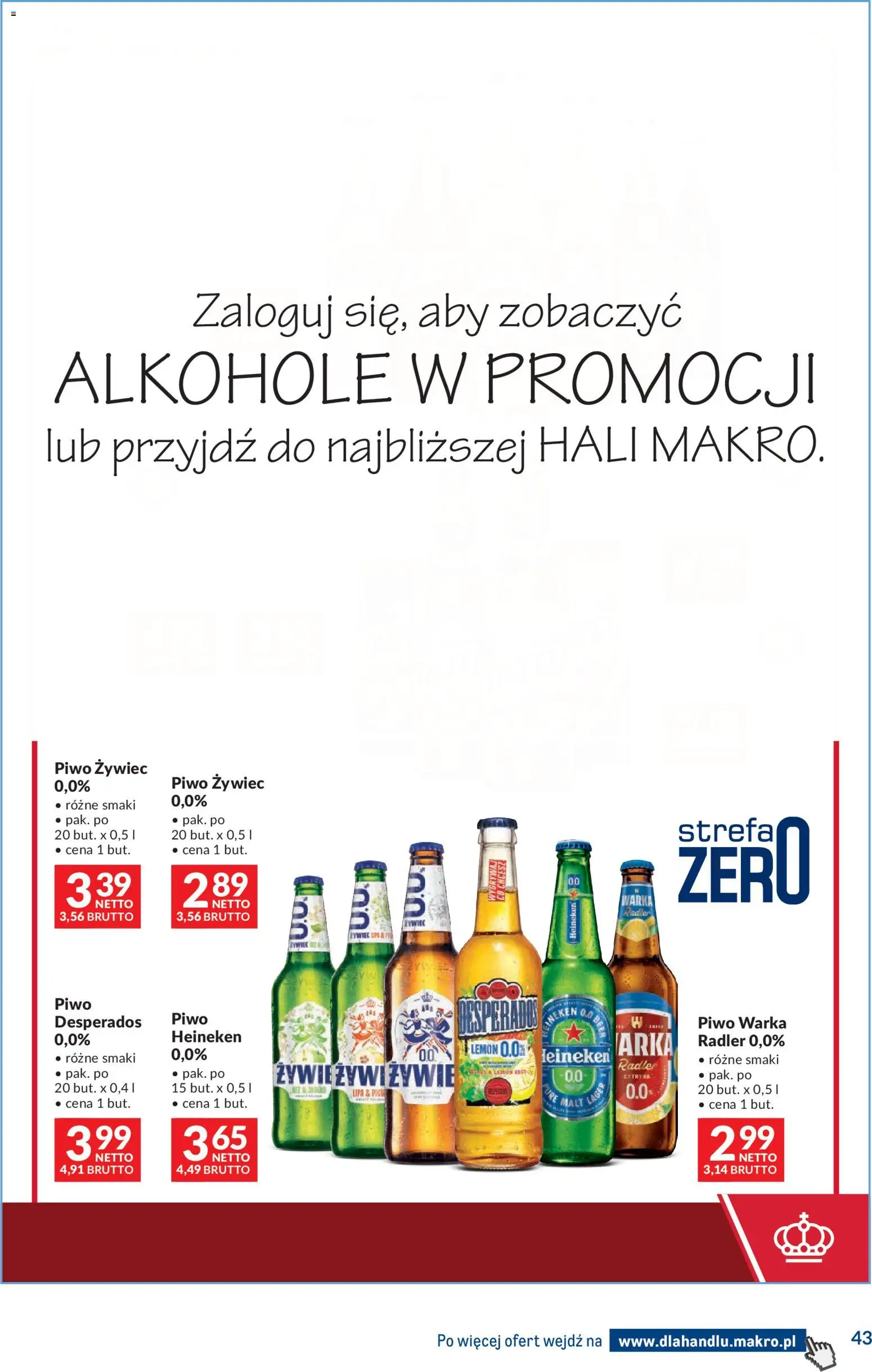 Makro gazetka - Dystrybucja do sklepów od 04.08.2026 | Strona: 43 | Produkty: Piwo Desperados, Piwo Warka, Piwo, Heineken