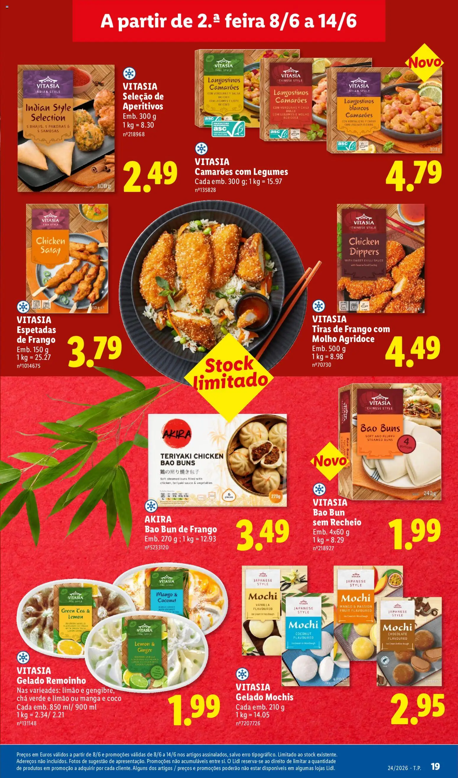 Lidl folheto │ válido de 08.06.2026 | Página: 19 | Produtos: Frango, Leite, Chocolate, Chá