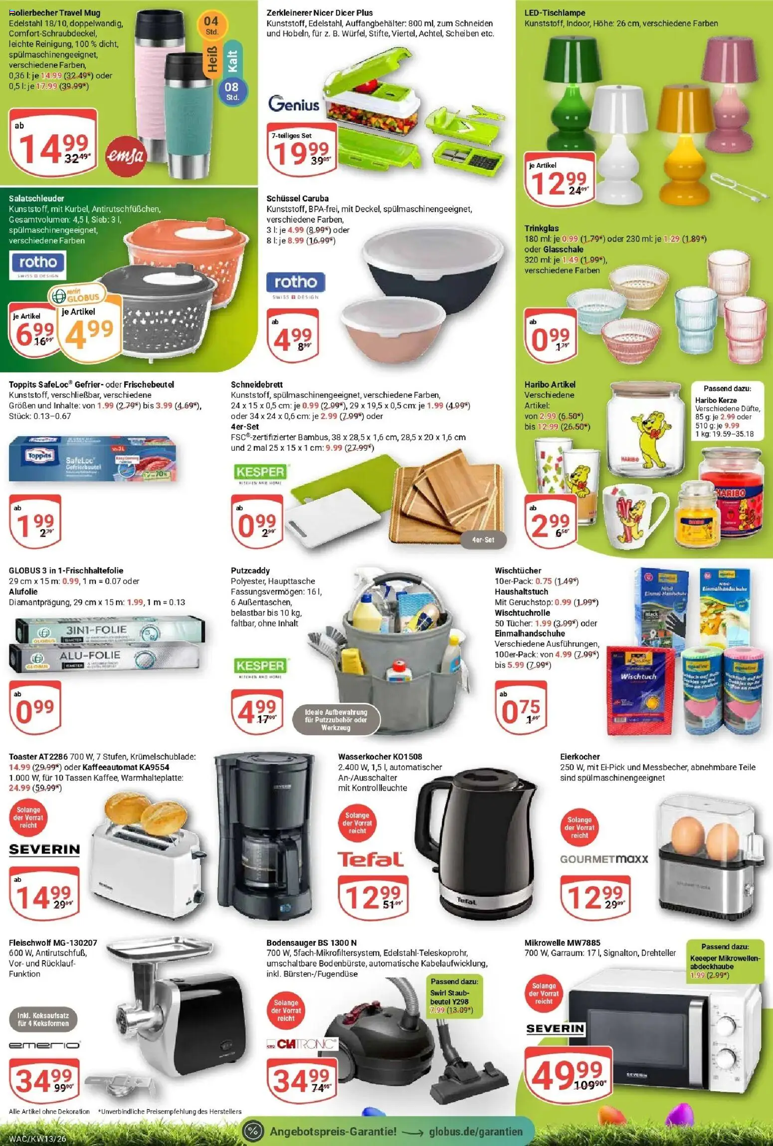 Globus prospekt Markkleeberg	 – gültig ab 23.03.2026 | Seite: 9 | Produkte: Mikrowelle, Toaster, Haribo, Eierkocher