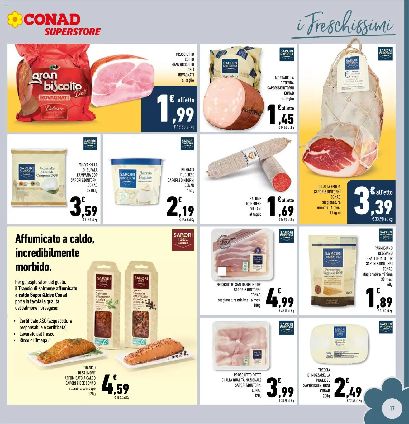 Volantino Conad del 29/07/2026 | Pagina: 17 | Prodotti: Prosciutto di Parma, Prosciutto Cotto, Prosciutto, Aneto