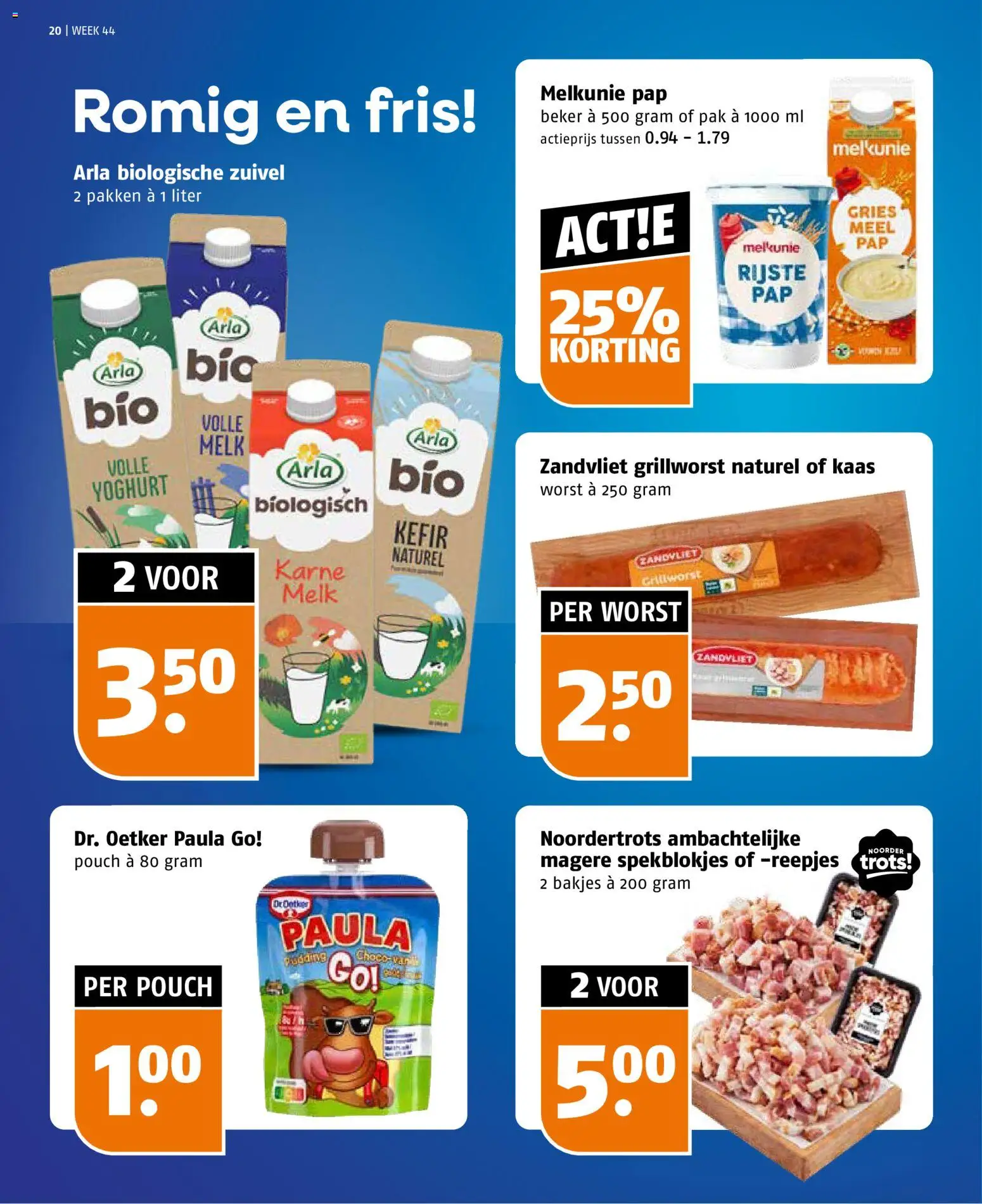 {H1} | Pagina: 20 | Producten: Zuivel, Beker, Volle melk, Kefir