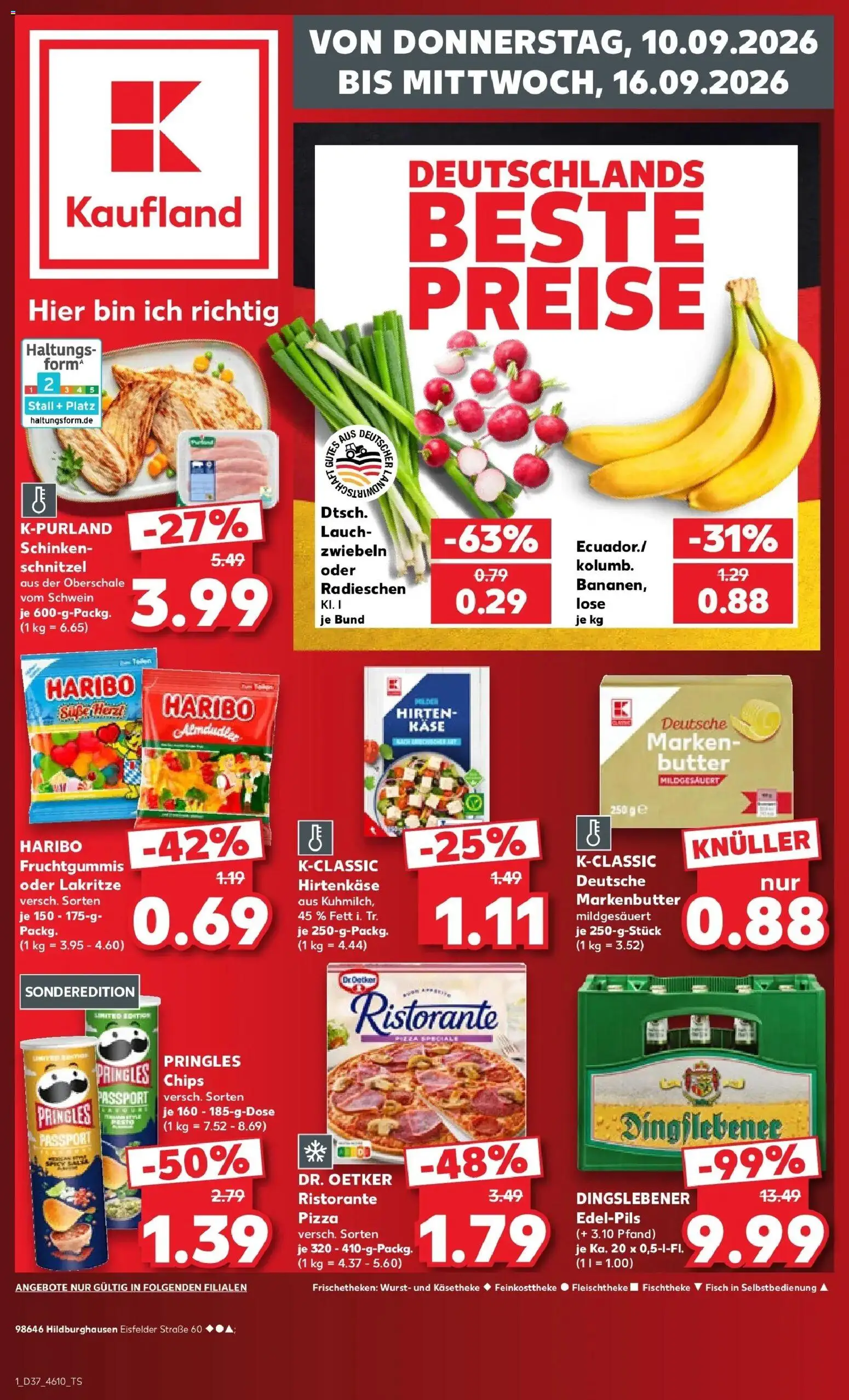 Prospekt Kaufland ab 10.09.2026 » Angebote Online zum Blättern | Seite: 1 | Produkte: Ristorante, Zwiebeln, Chips, Lauch