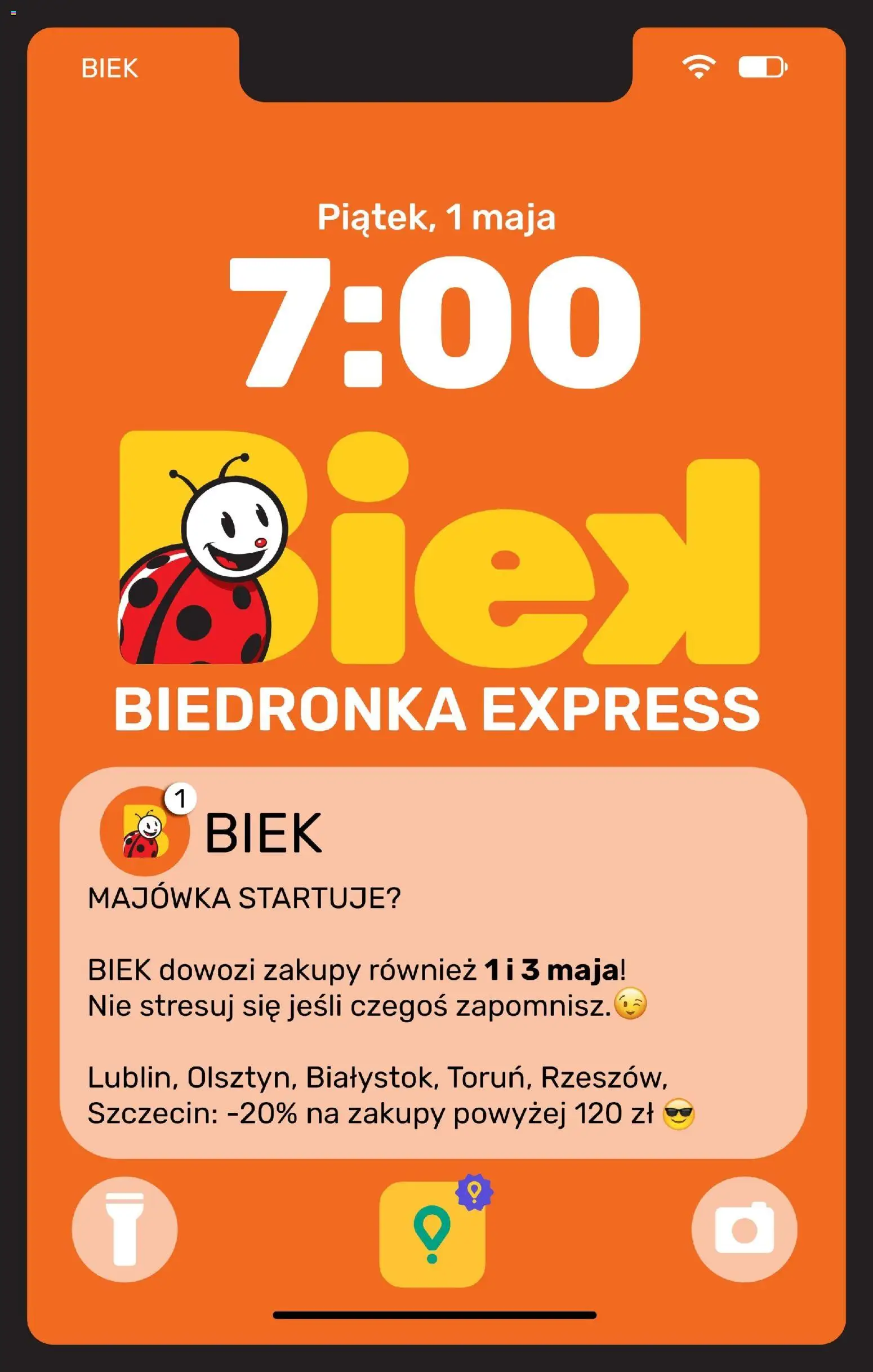 Biedronka gazetka - Biek Exspress od 01.05.2026 | Strona: 1