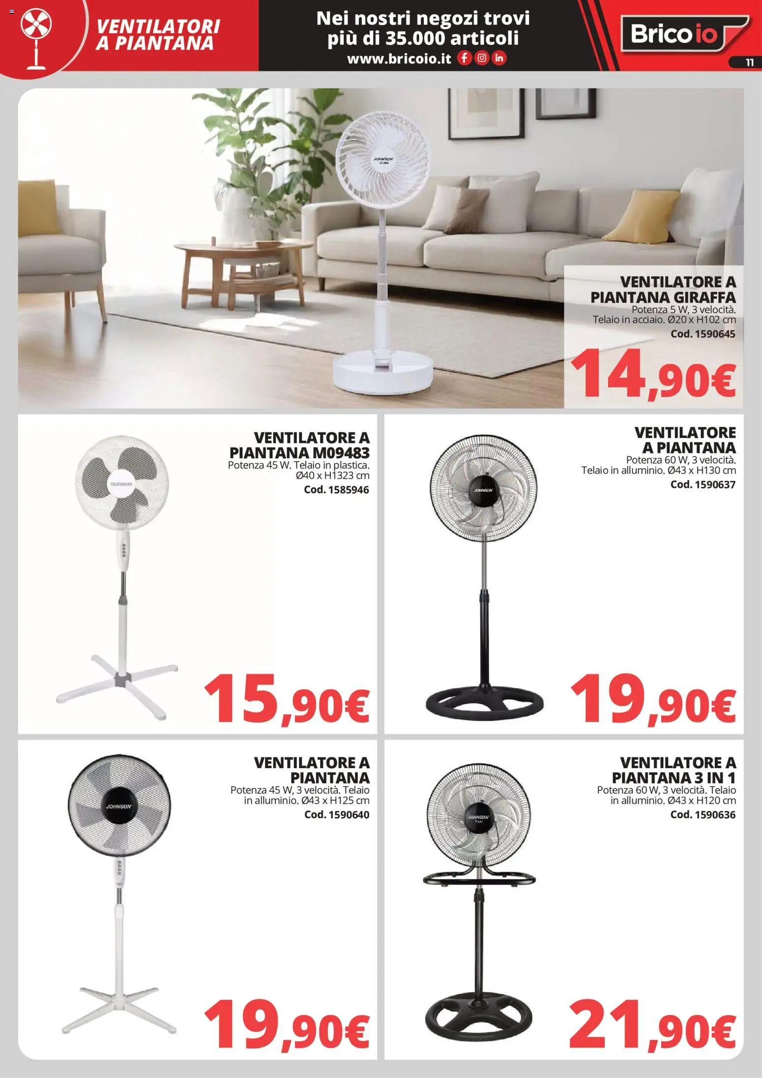Volantino Brico io del 28.05.2026 | Pagina: 11 | Prodotti: Ventilatore