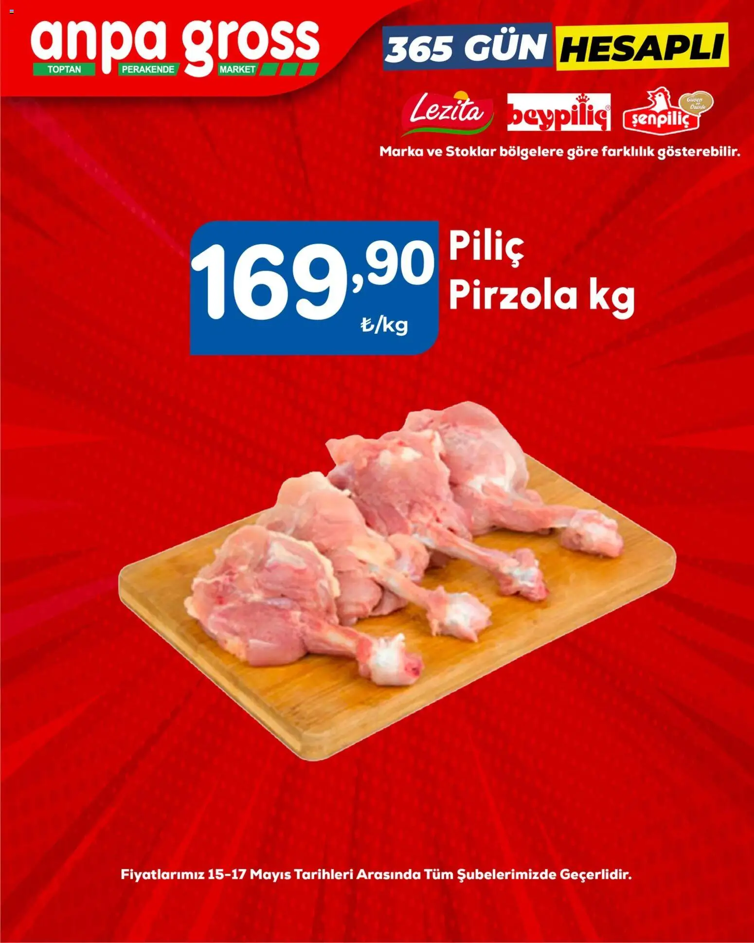 Anpa Gross - Piliç - 15.05.2026 tarihinden itibaren geçerlidir | Sayfa: 3 | Ürünler: Piliç, Pirzola