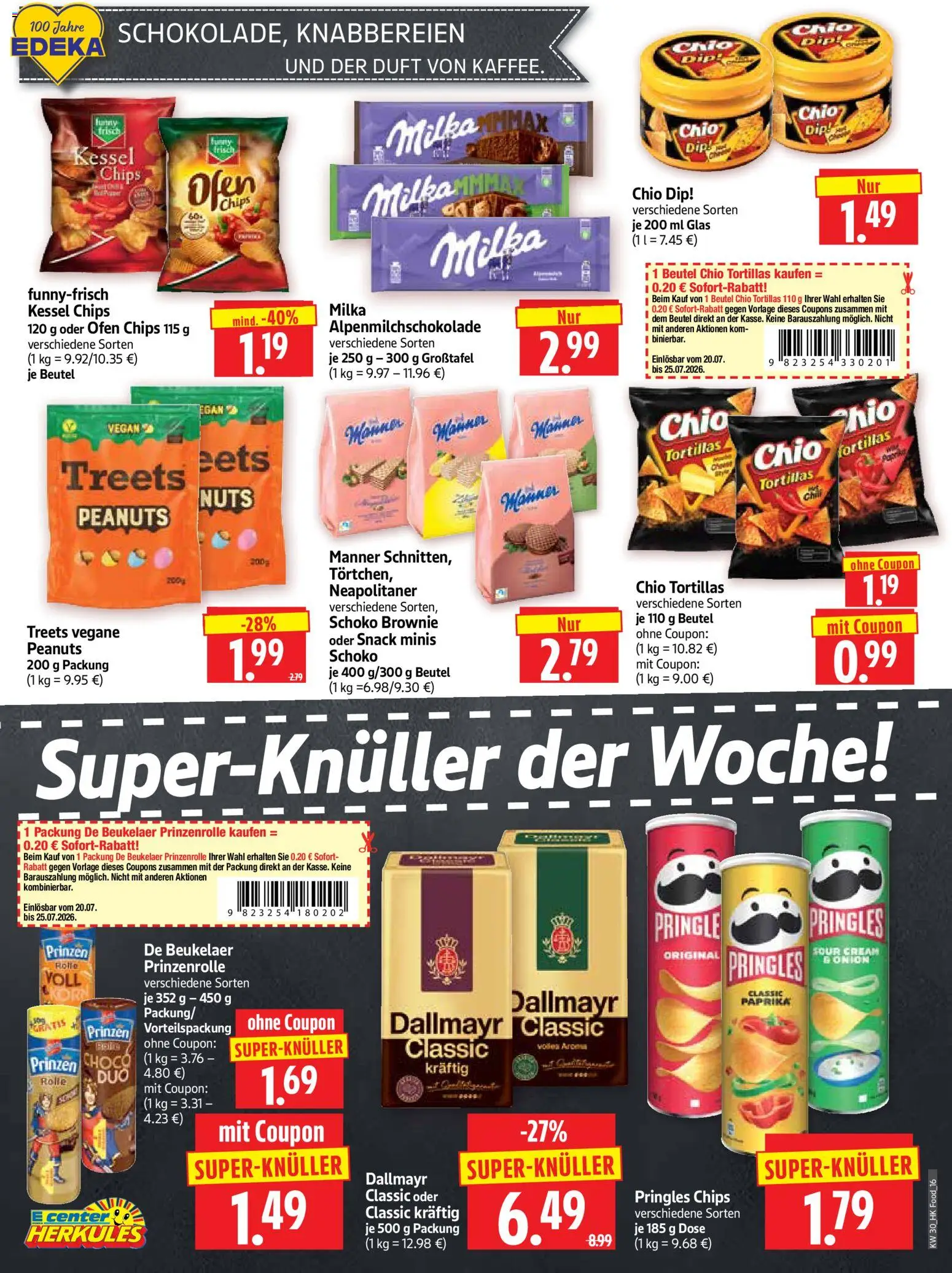 HERKULES Prospekt – gültig ab 20.07.2026 | Seite: 16 | Produkte: Ofen, Dallmayr, Paprika, Pringles