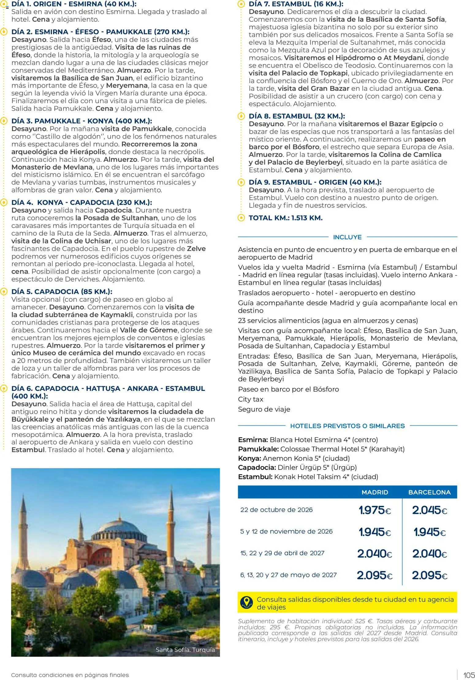 Viajes El Corte Inglés Club de Vacaciones otoño primavera │ válido desde el 01/09/2026 | Página: 105