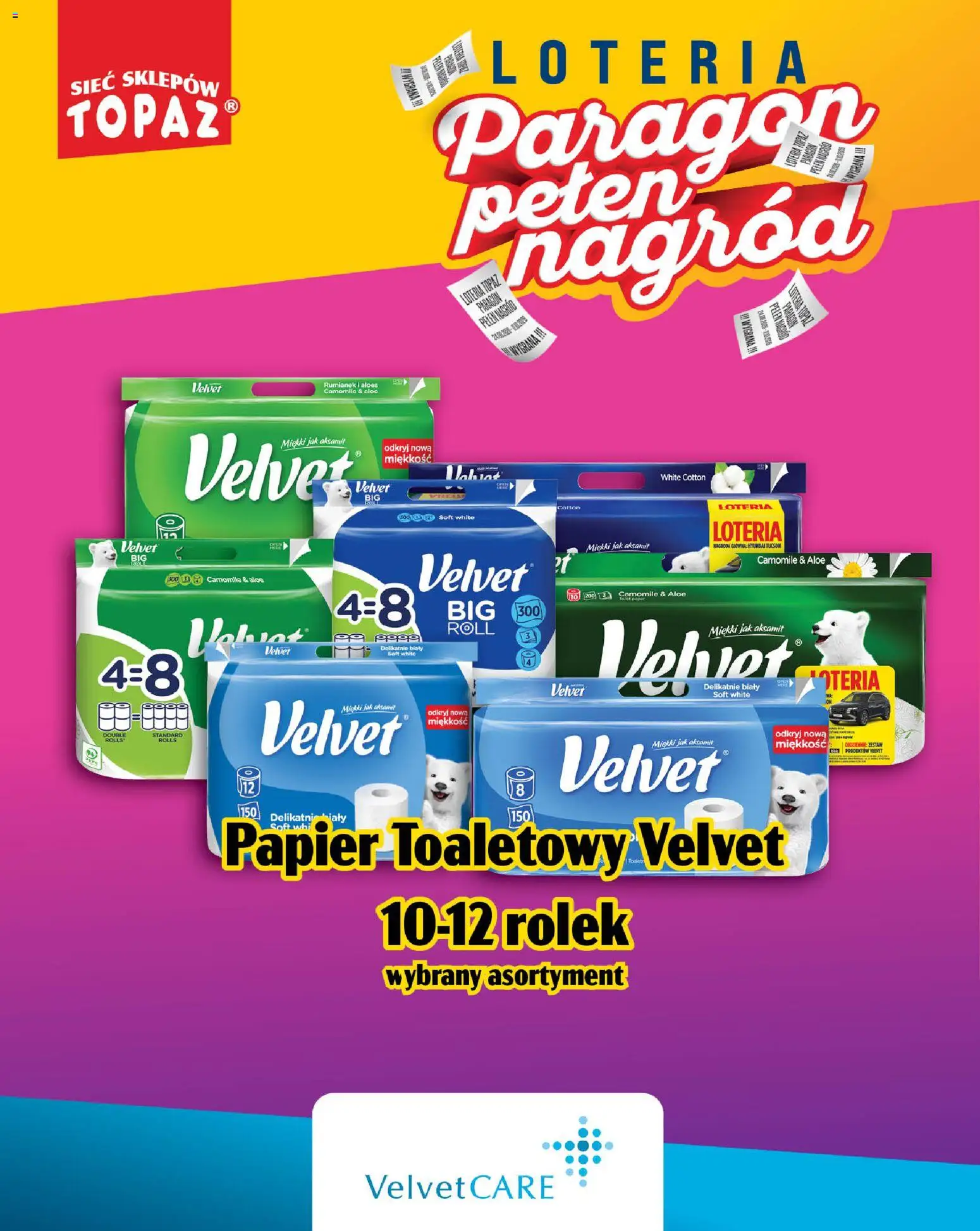 Topaz gazetka - Loteria Paragonowa od 24.08.2026 | Strona: 102 | Produkty: Papier toaletowy