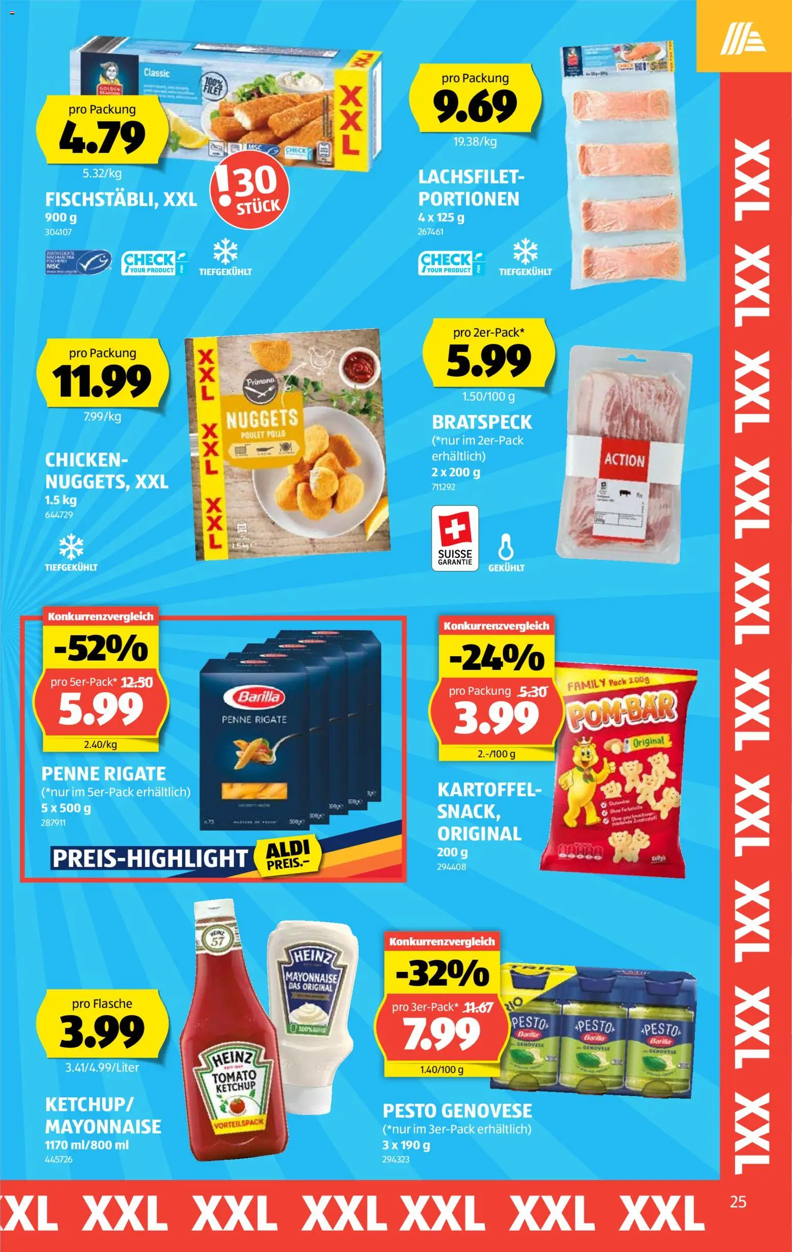 Aldi aktionen – gültig ab 20.08.2026 | Seite: 25 | Produkte: Barilla, Pasta, Ketchup, Mayonnaise