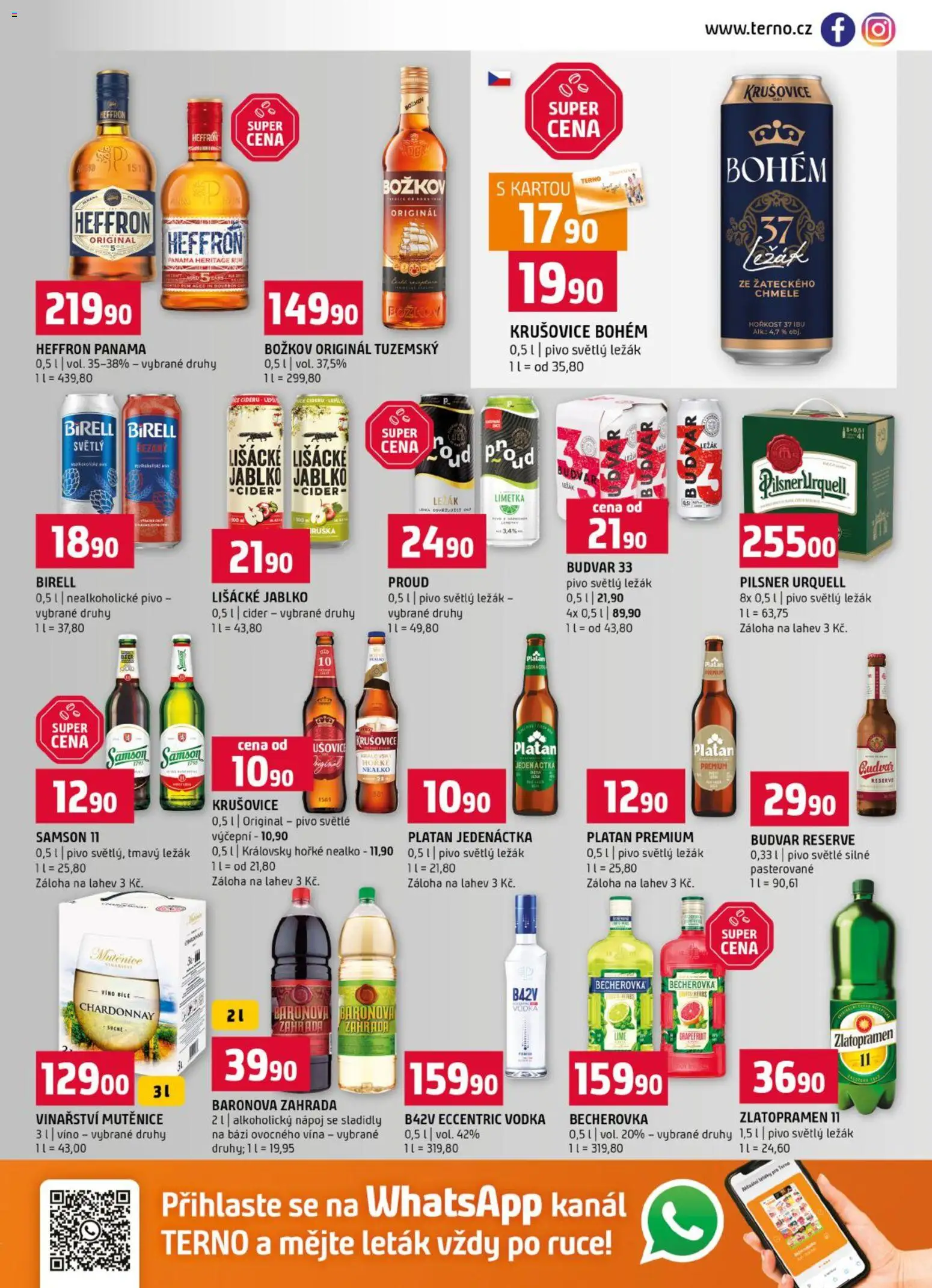 Terno leták od 09.09.2026 | Strana: 13 | Produkty: Budvar, Zahrada, Lišácké jablko, Budvar 33