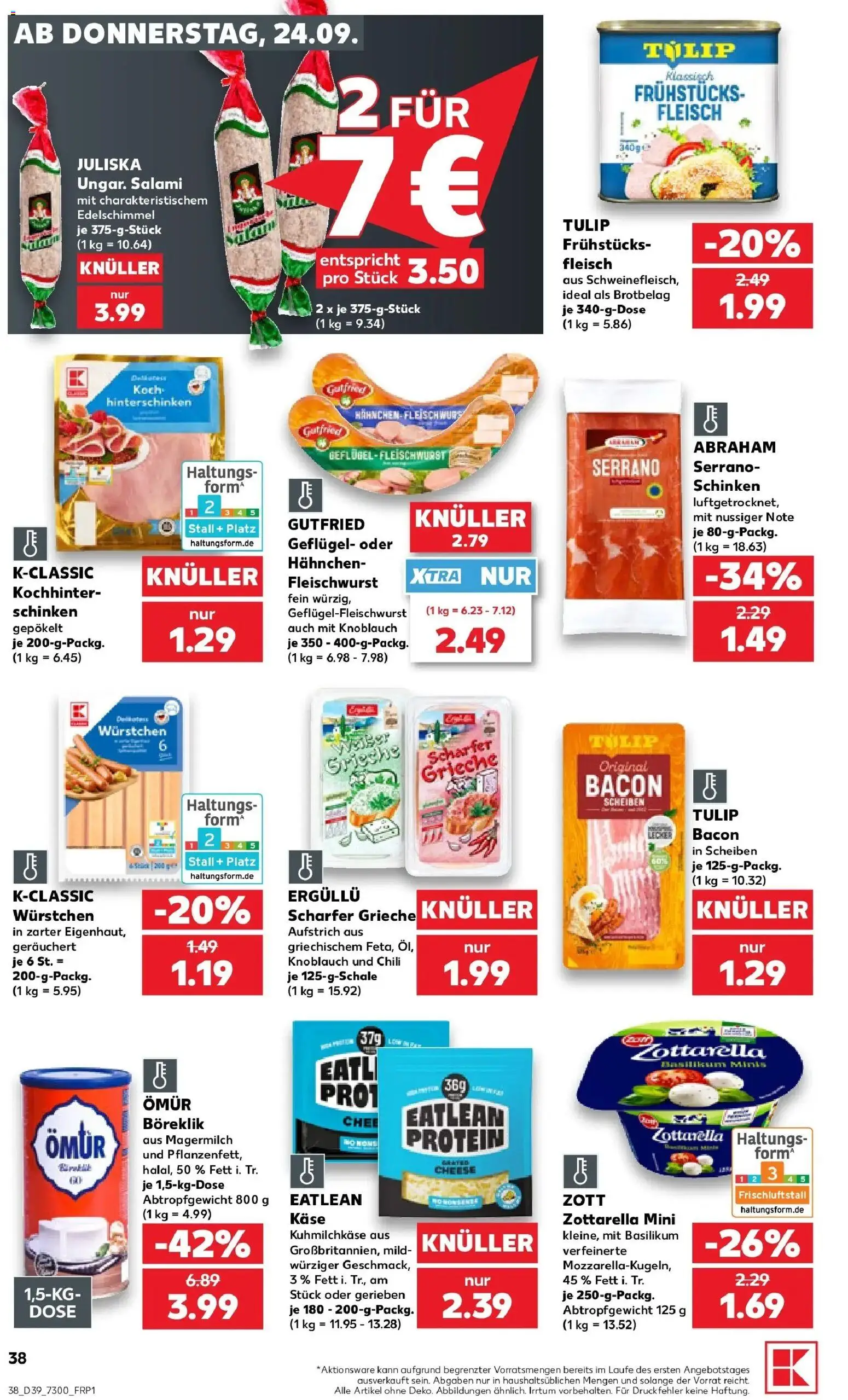 Prospekt Kaufland ab 24.09.2026 » Angebote Online zum Blättern | Seite: 38