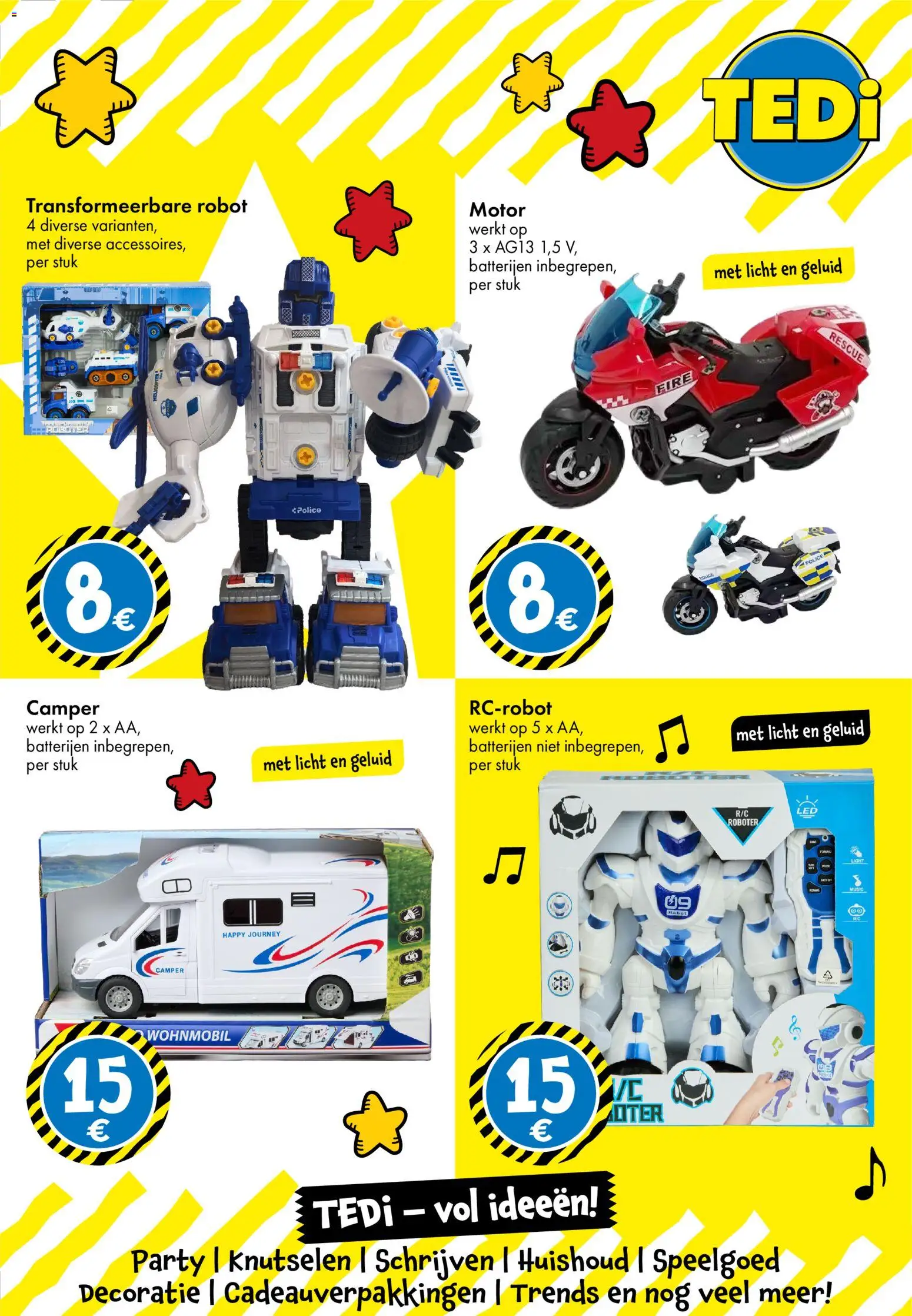 {H1} | Pagina: 11 | Producten: Robot, Speelgoed, Decoratie, Batterijen