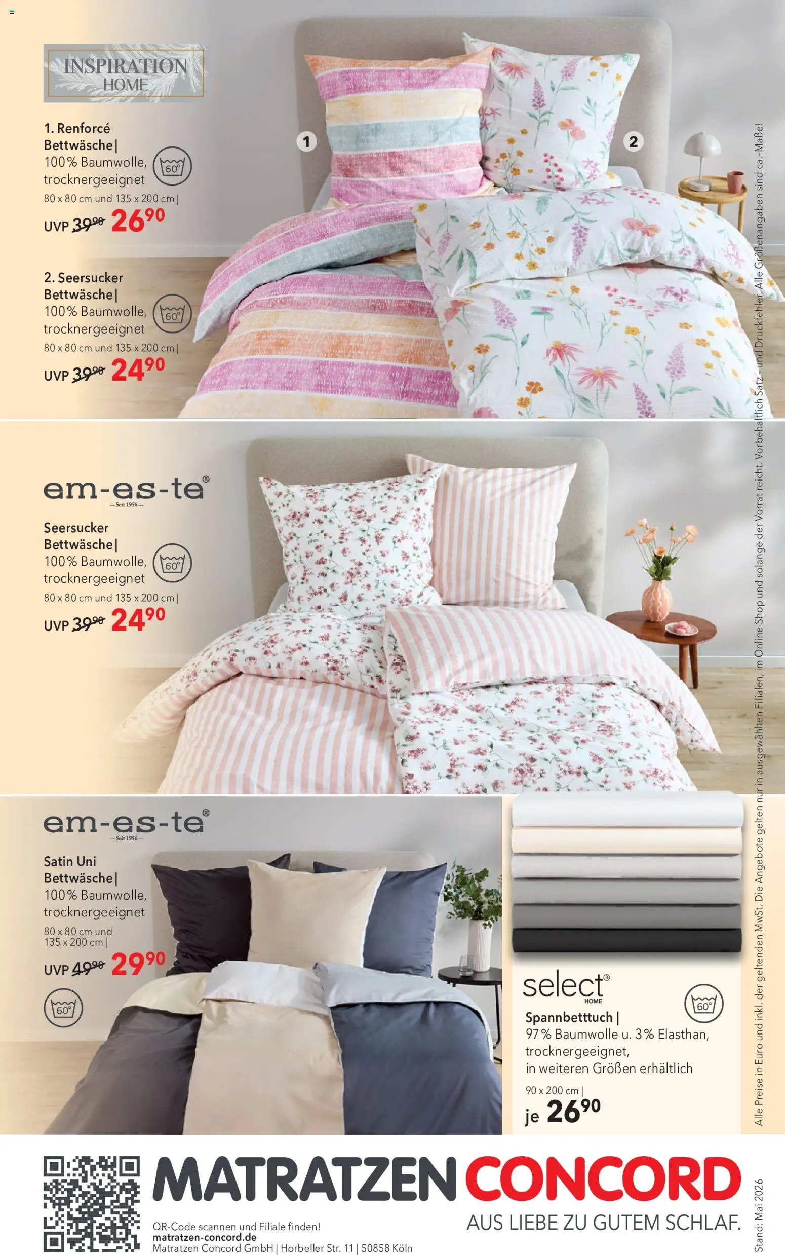 Matratzen Concord Prospekt – gültig ab 27.05.2026 | Seite: 8 | Produkte: Bettwäsche