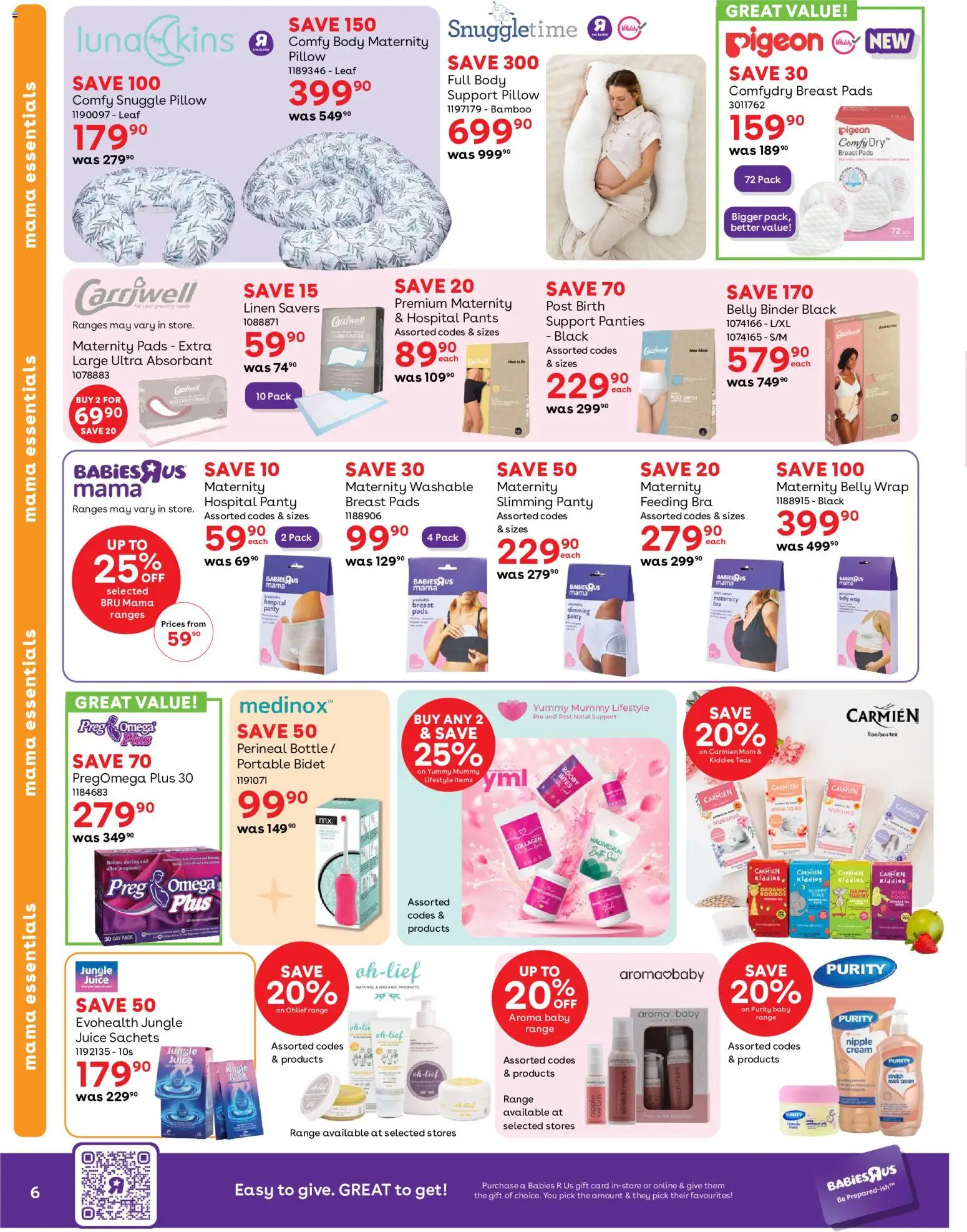New Babies R Us catalogue – valid from 20/08/2026 | Page: 6 | Products: Pants, Pillow, Pads, Cream