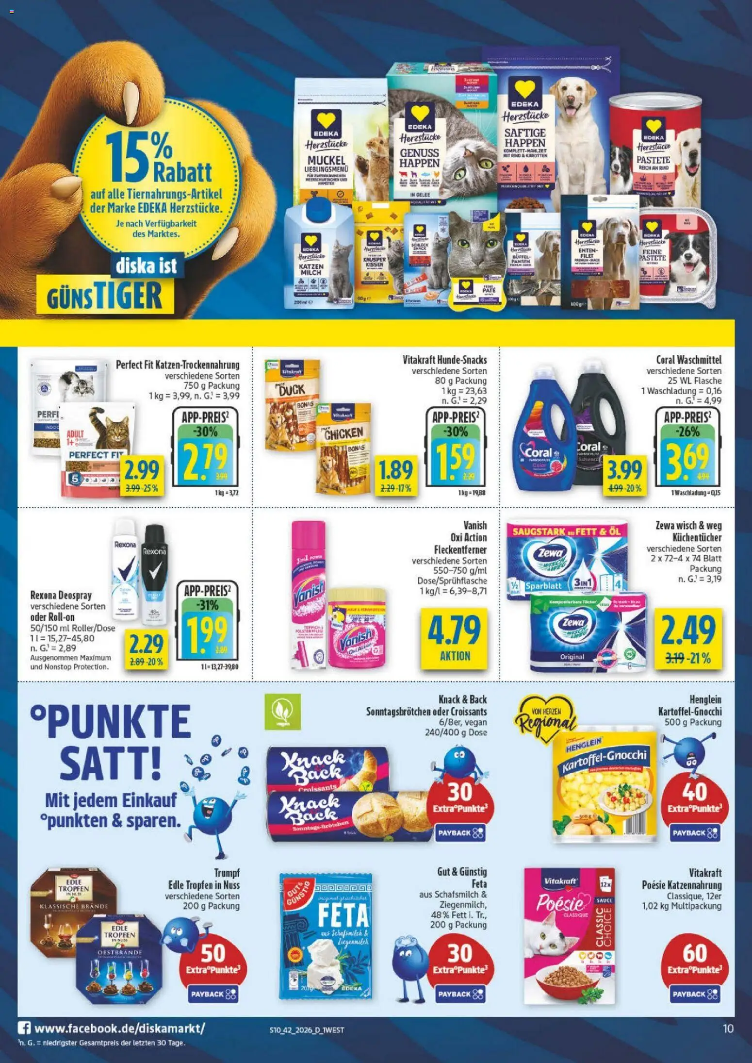 Diska Bayern – gültig ab 12.10.2026 | Seite: 10 | Produkte: Milch, Coral, Coral waschmittel, Deospray