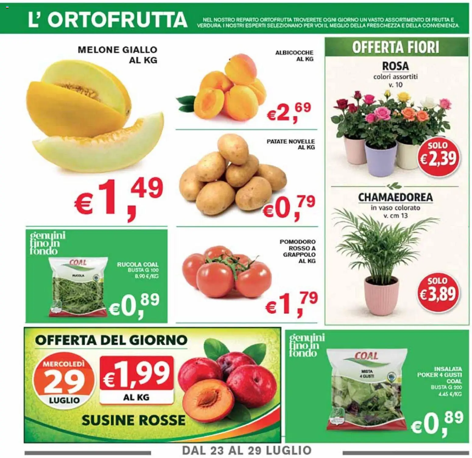 Volantino Coal del 16/07/2026 | Pagina: 3 | Prodotti: Insalata, Pomodoro, Melone, Albicocche