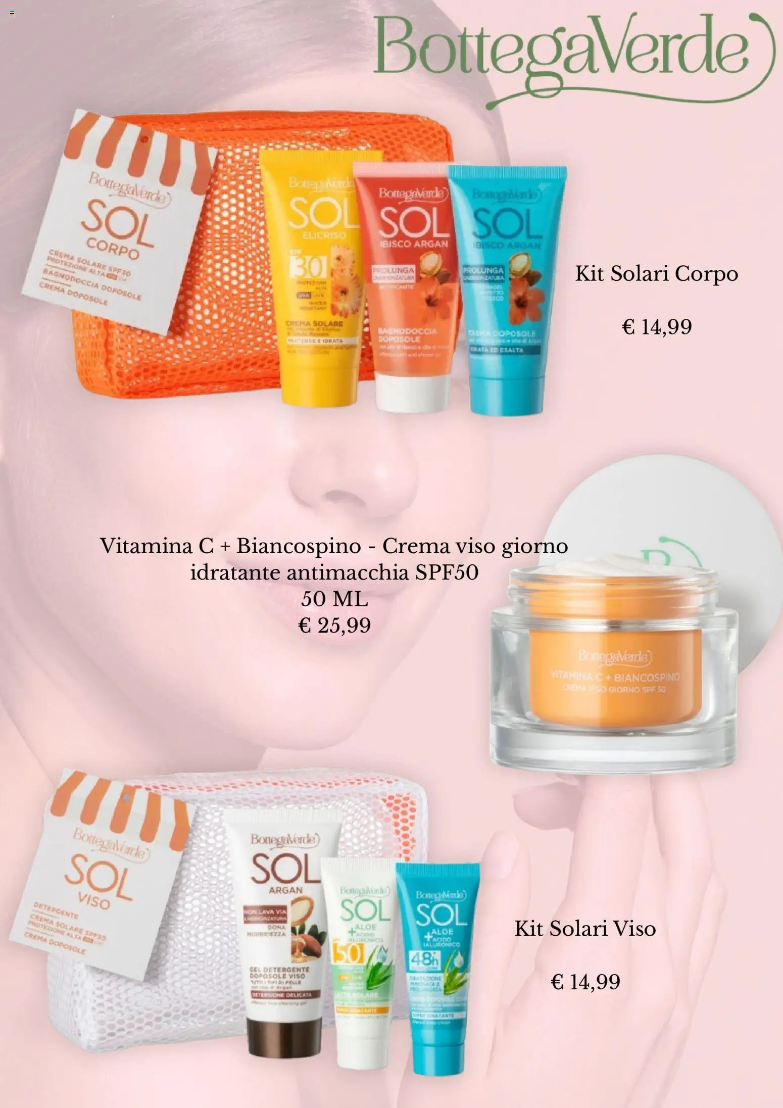 Volantino Bottega Verde del 22.05.2026 | Pagina: 2 | Prodotti: Crema, Crema solare, Detergente, Crema viso