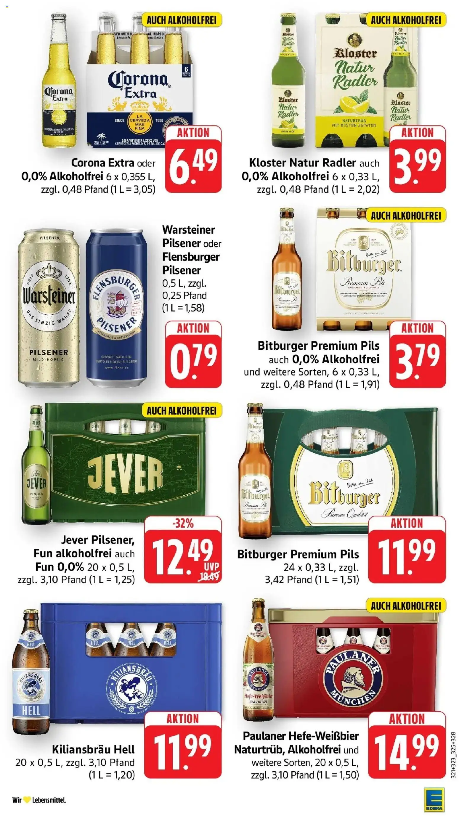 Edeka Prospekt Eppstein (ab 31.08.2026) » Angebote Online | Seite: 33 | Produkte: Pils, Radler, Warsteiner, Jever