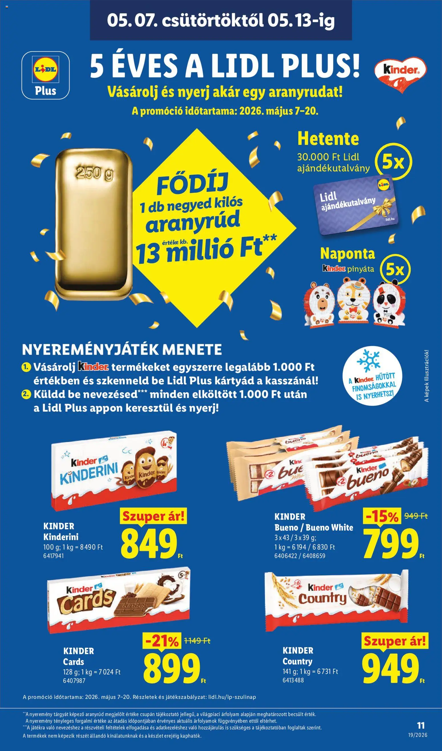 Lidl akciós ujság - amely érvényes a következő dátumtól: 07.05.2026 | Oldal: 11