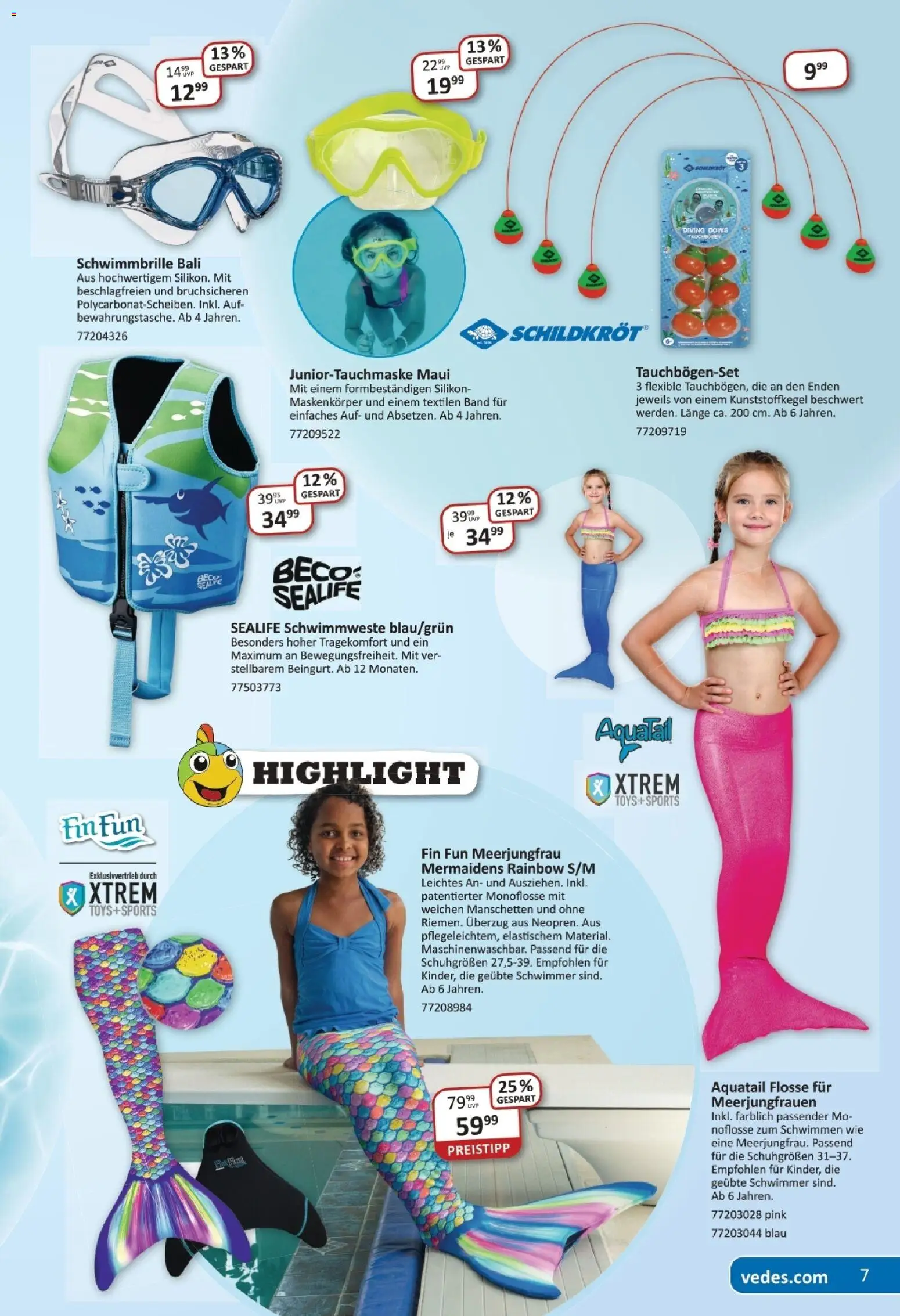 Vedes Prospekt 	 – gültig ab 12.05.2026 | Seite: 7 | Produkte: Schwimmbrille