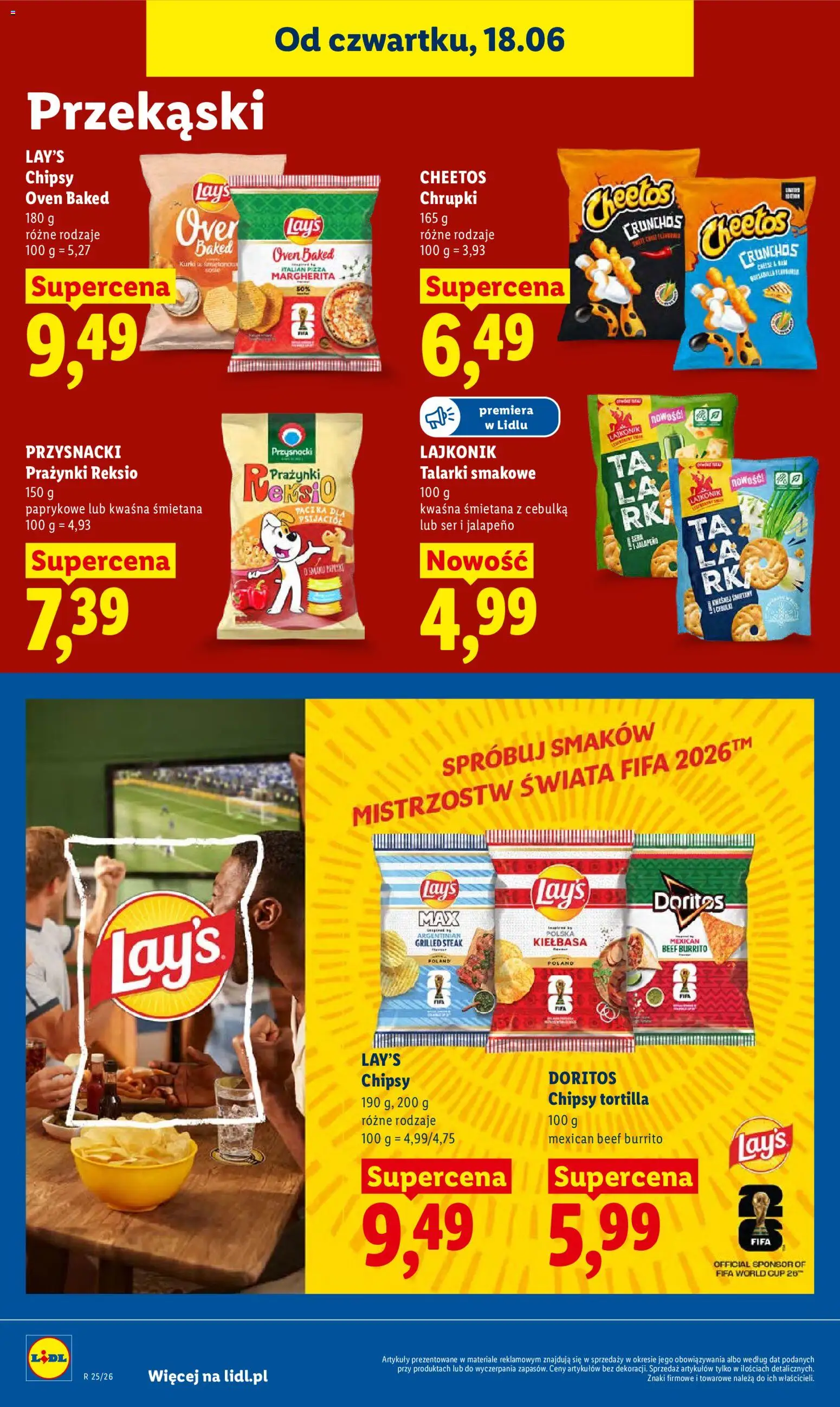 Lidl Polsko leták od 18.06.2026 | Strana: 66 | Produkty: Pizza, Cheetos, Tortilla, Lay's