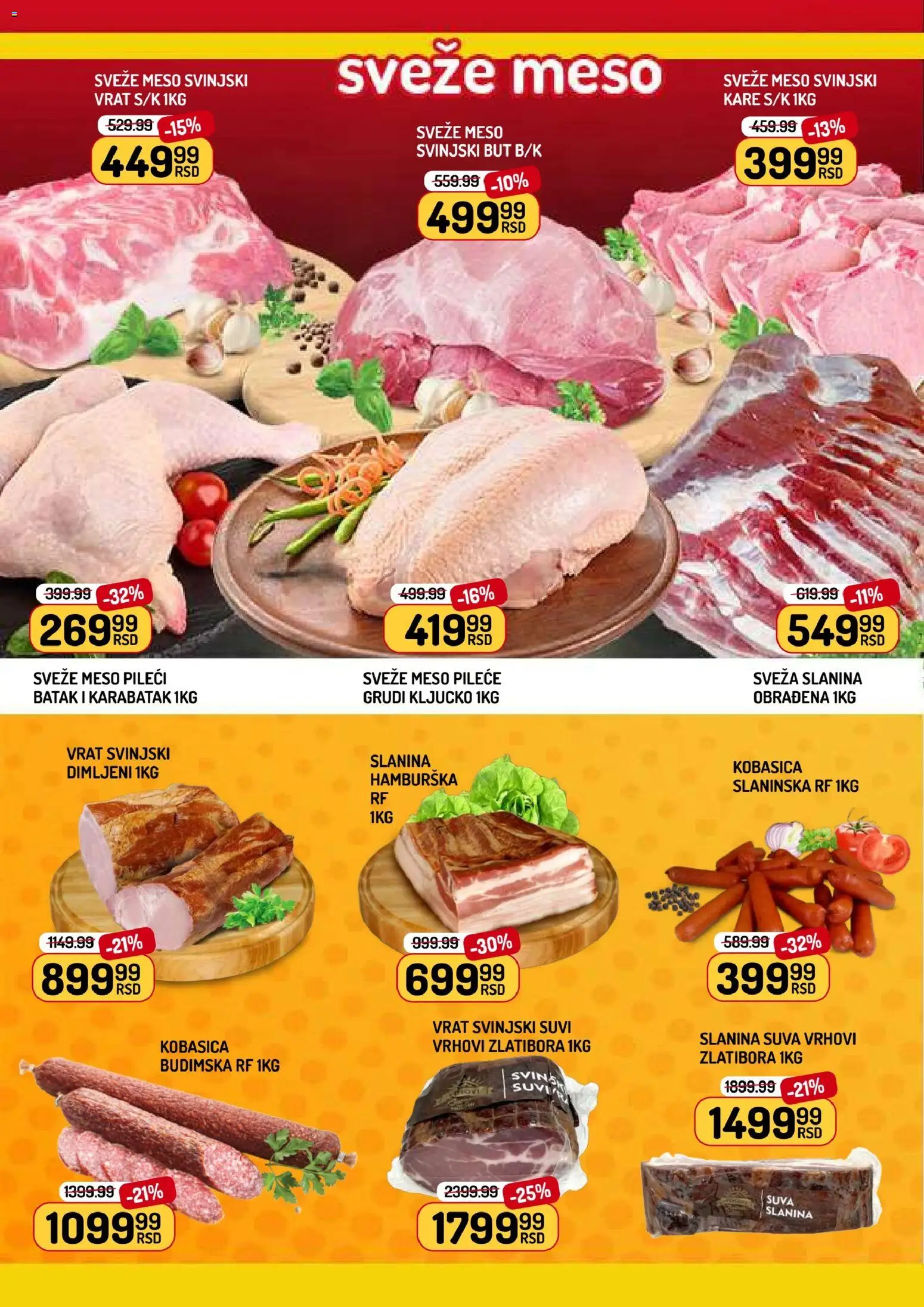 Aman katalog - važi od 08.05.2026 | Strana: 2 | Proizvode: Svinjski vrat, Slanina, Svinjski but, Kobasica