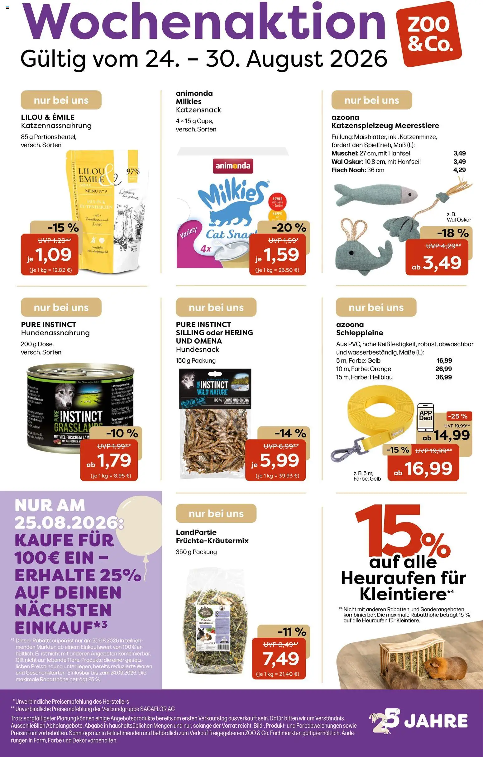 Zoo & co Prospekt – gültig ab 24.08.2026 | Seite: 1 | Produkte: Hering, Preiselbeeren, Fisch, Gemüse