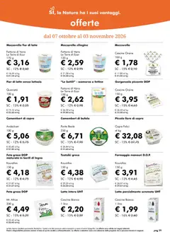 Anteprima del volantino Natura Sì volantino valido a partire dal 07/10/2026 | Pagina: 39 | Prodotti: Mozzarella, Formaggio, Latte senza lattosio, Senza lattosio