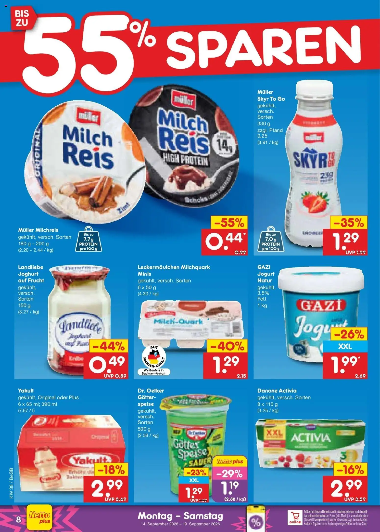 Netto Marken-Discount Prospekt Berlin-Prenzlauer Berg – gültig ab 14.09.2026 | Seite: 10 | Produkte: Activia, Milch, Joghurt, Skyr