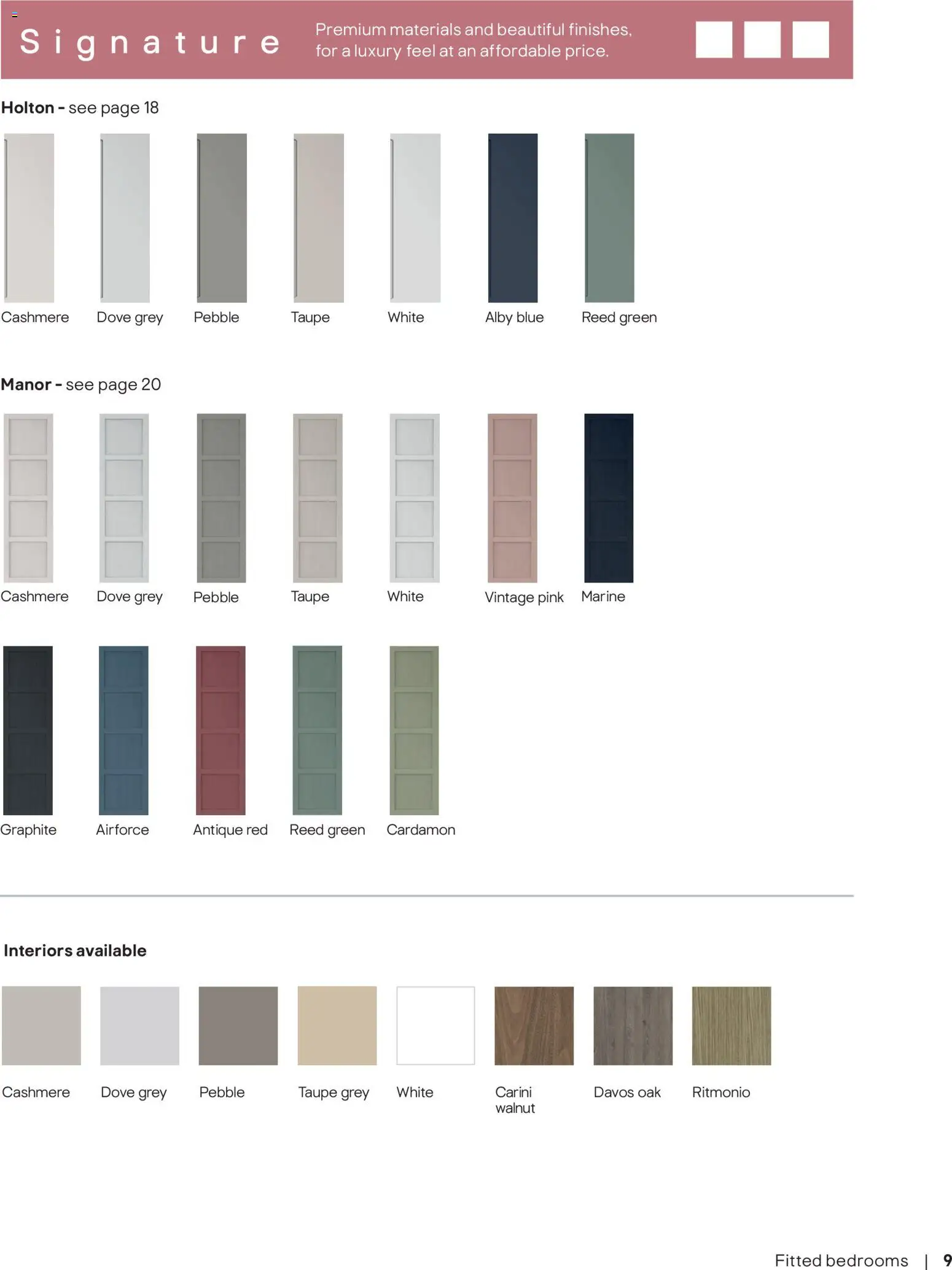 {H1} | Page: 9 | Products: Drawers, Sliding doors, Cabinet, Handles