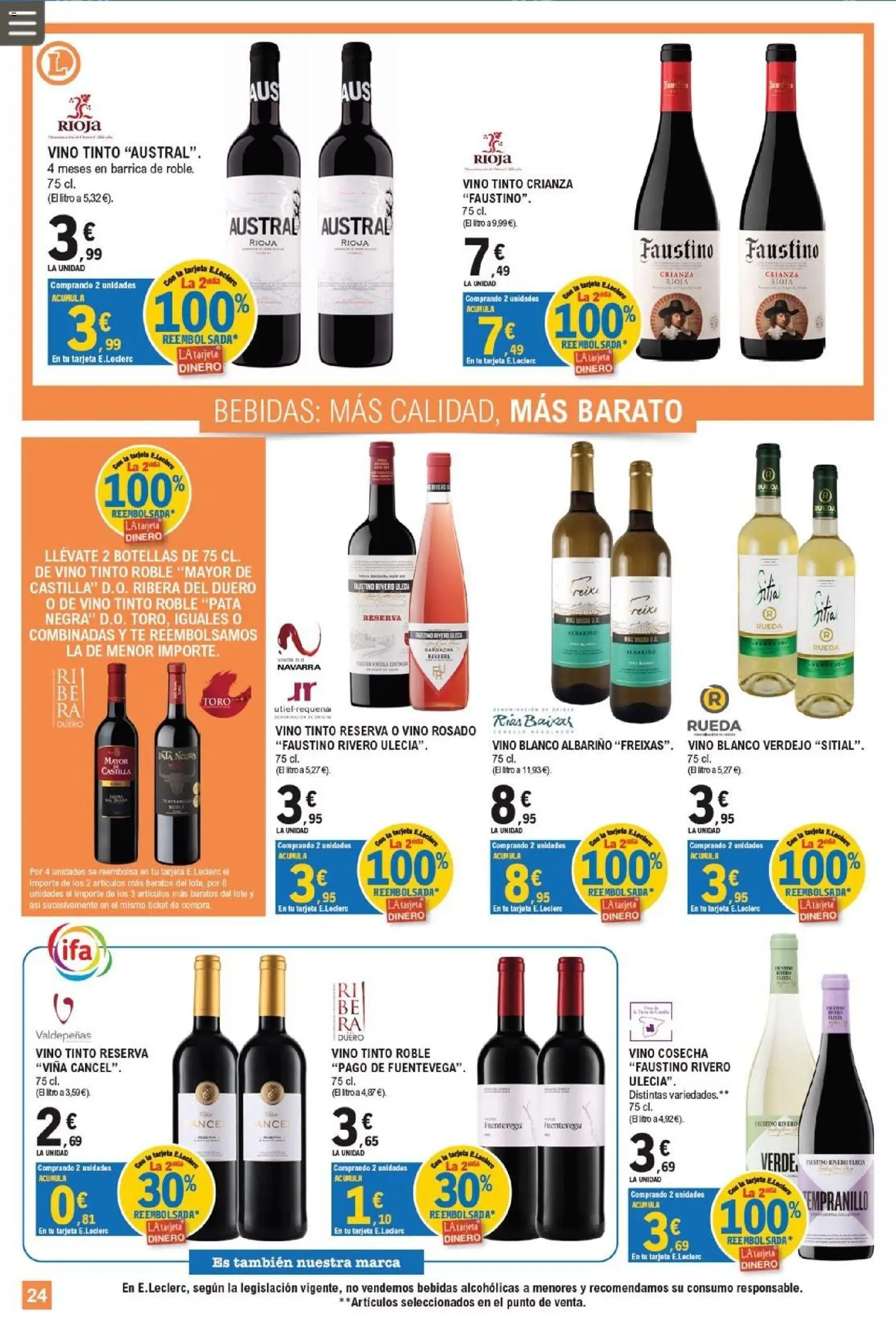 E.Leclerc Miranda de Ebro │ válido desde el 17/07/2026 | Página: 24 | Productos: Vino rosado, Vino, Té