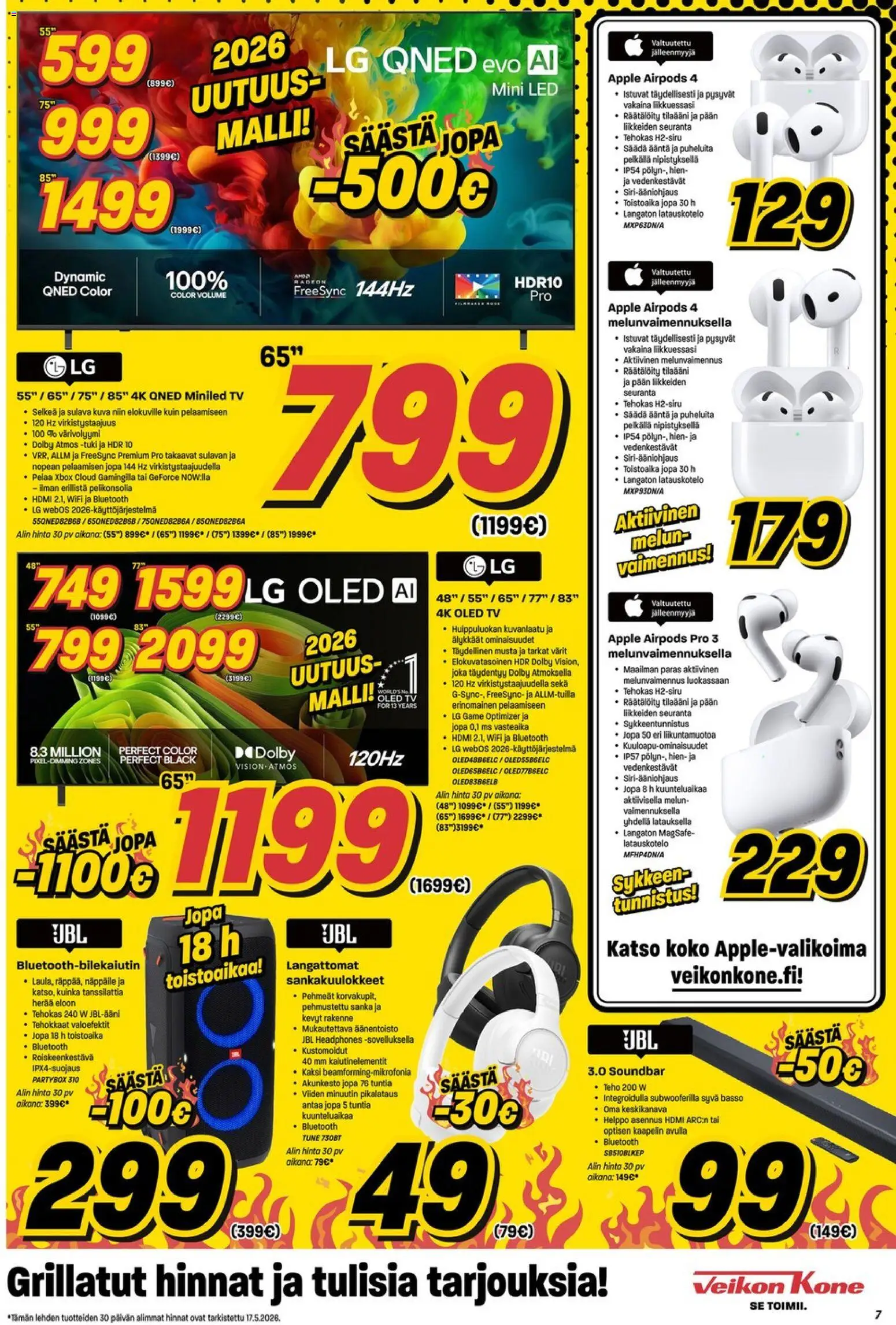 Veikon Kone tarjoukset – voimassa 18.05.2026 alkaen | Sivu: 7 | Tuotteet: Soundbar, TV, Xbox