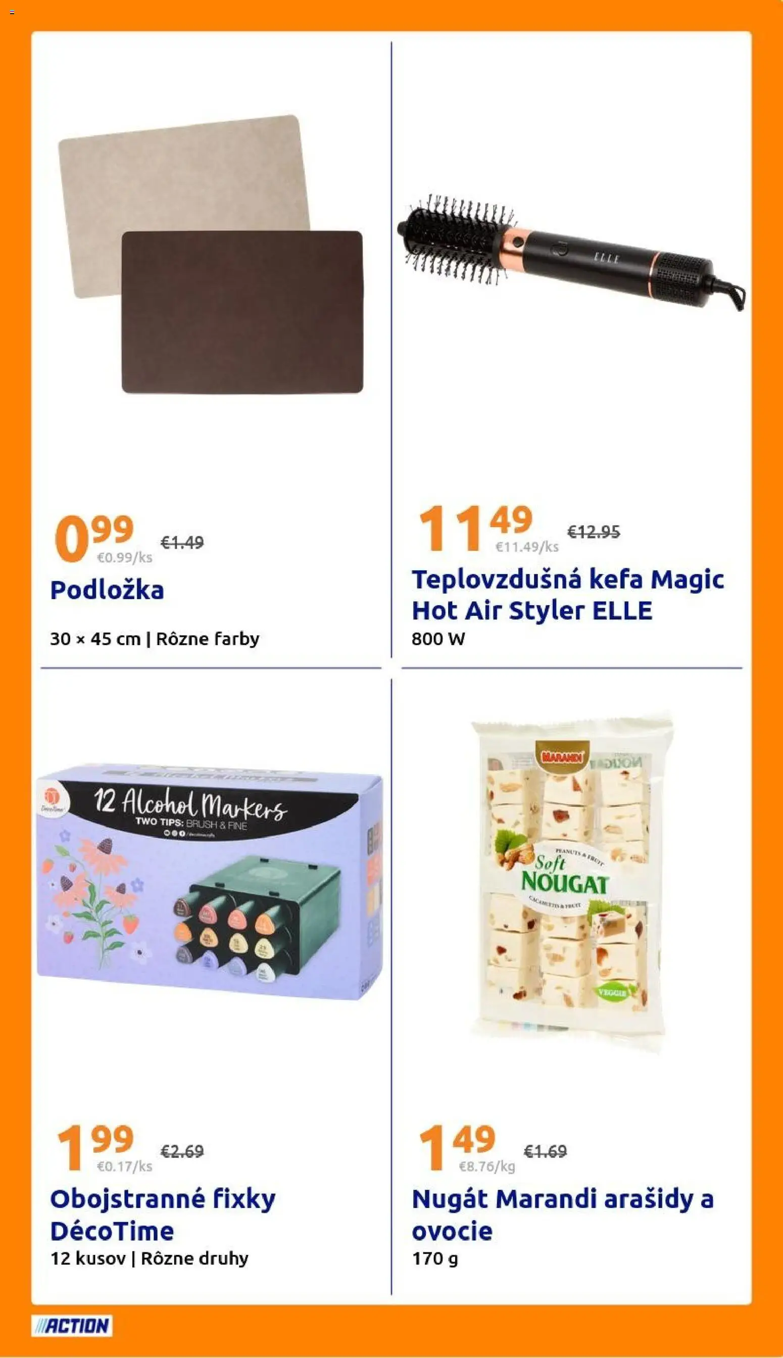 Nové Action akcie – leták je platný od 14.10.2026 | Strana: 25 | Produkty: Fixky, Kefa, Arašidy, Ovocie