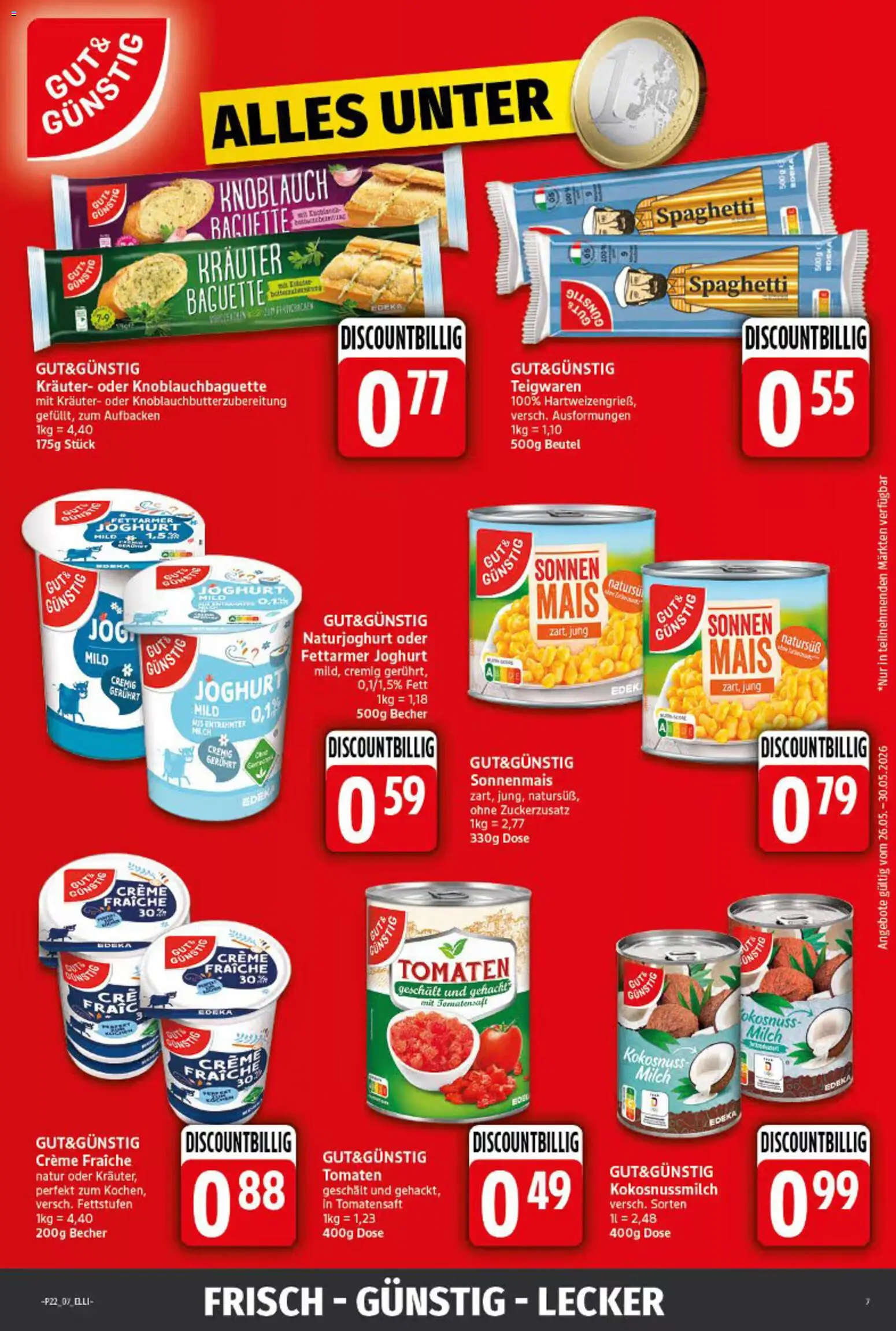Elli Markt Prospekt – gültig ab 26.05.2026 | Seite: 7 | Produkte: Milch, Tomaten, Creme, Knoblauch