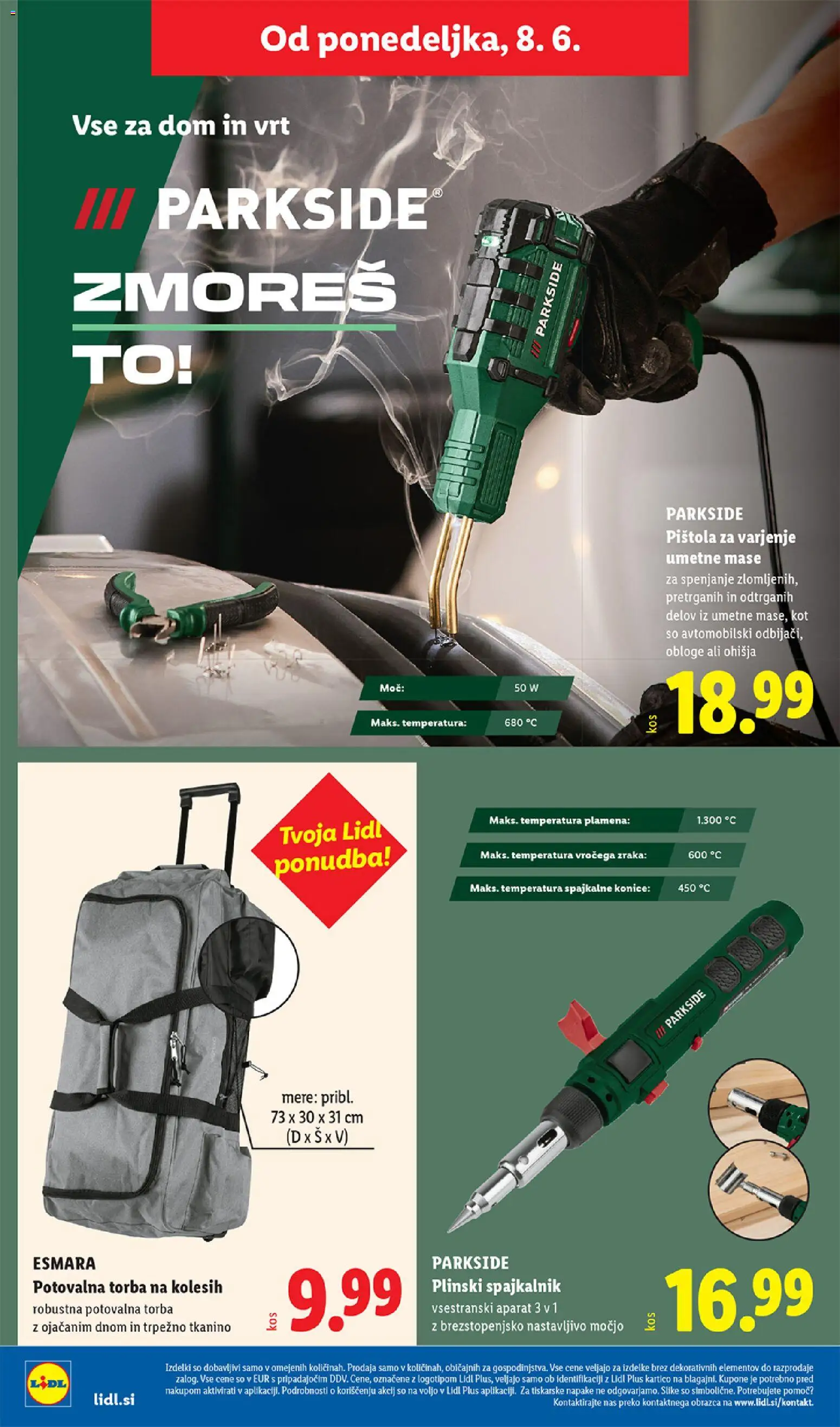 Novi Lidl katalog ponudbe – veljaven od 04.06.2026 | Stran: 58 | Izdelki: Torba, Potovalna torba